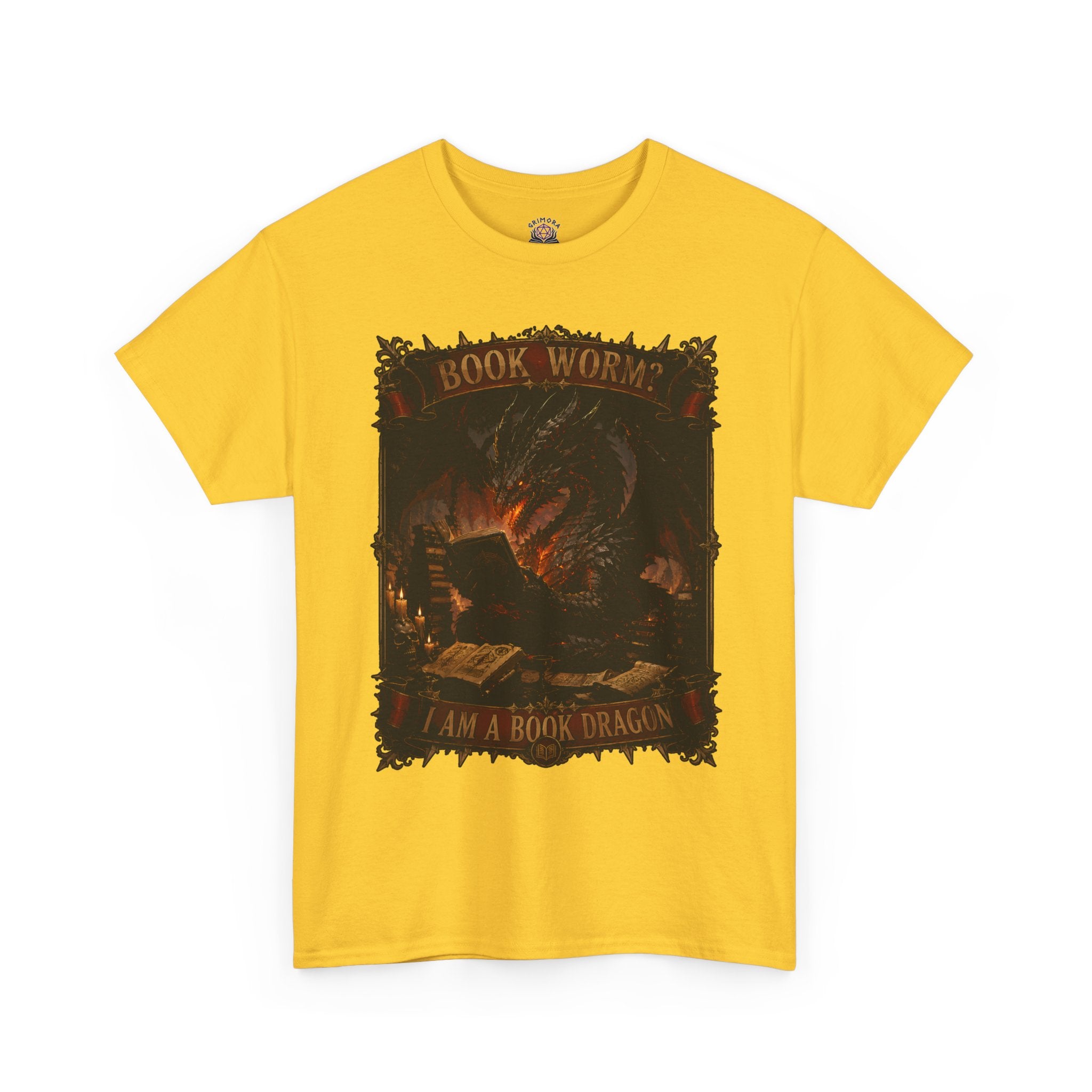 Book Worm? I Am a Book Dragon, Fantasy Reader T-shirt
