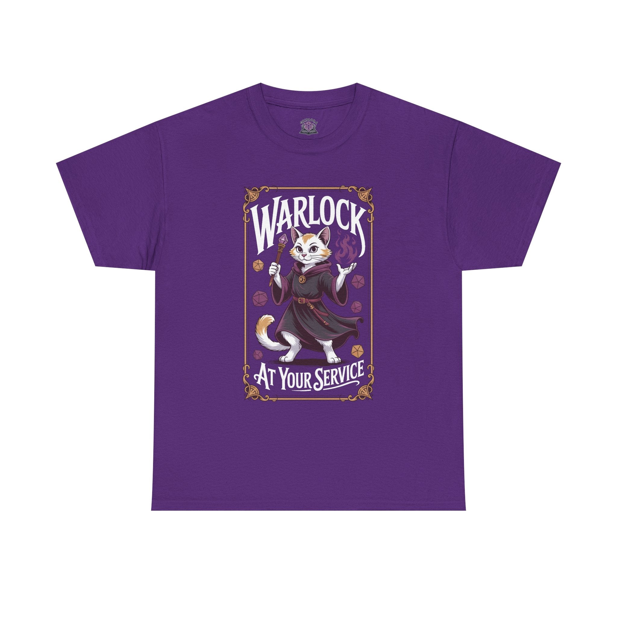 Warlock Cat at Your Serivece D&D T-shirt | Cat Lover RPG Gift