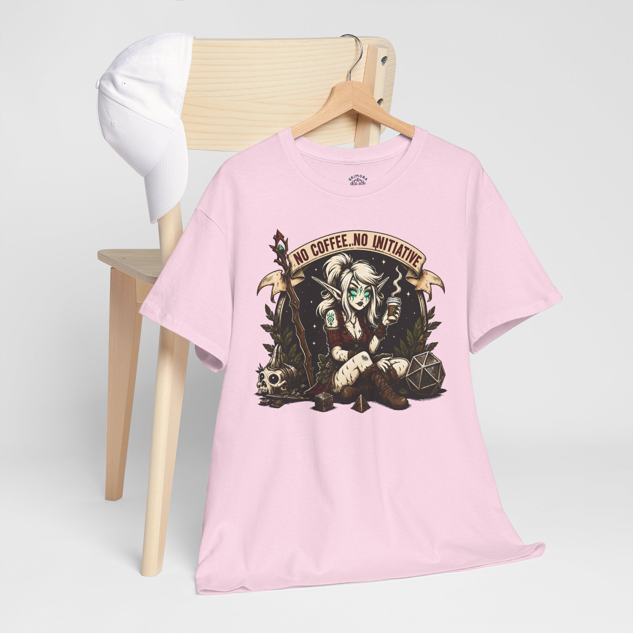 No Coffee, No Initiative | Fantasy RPG T-shirt