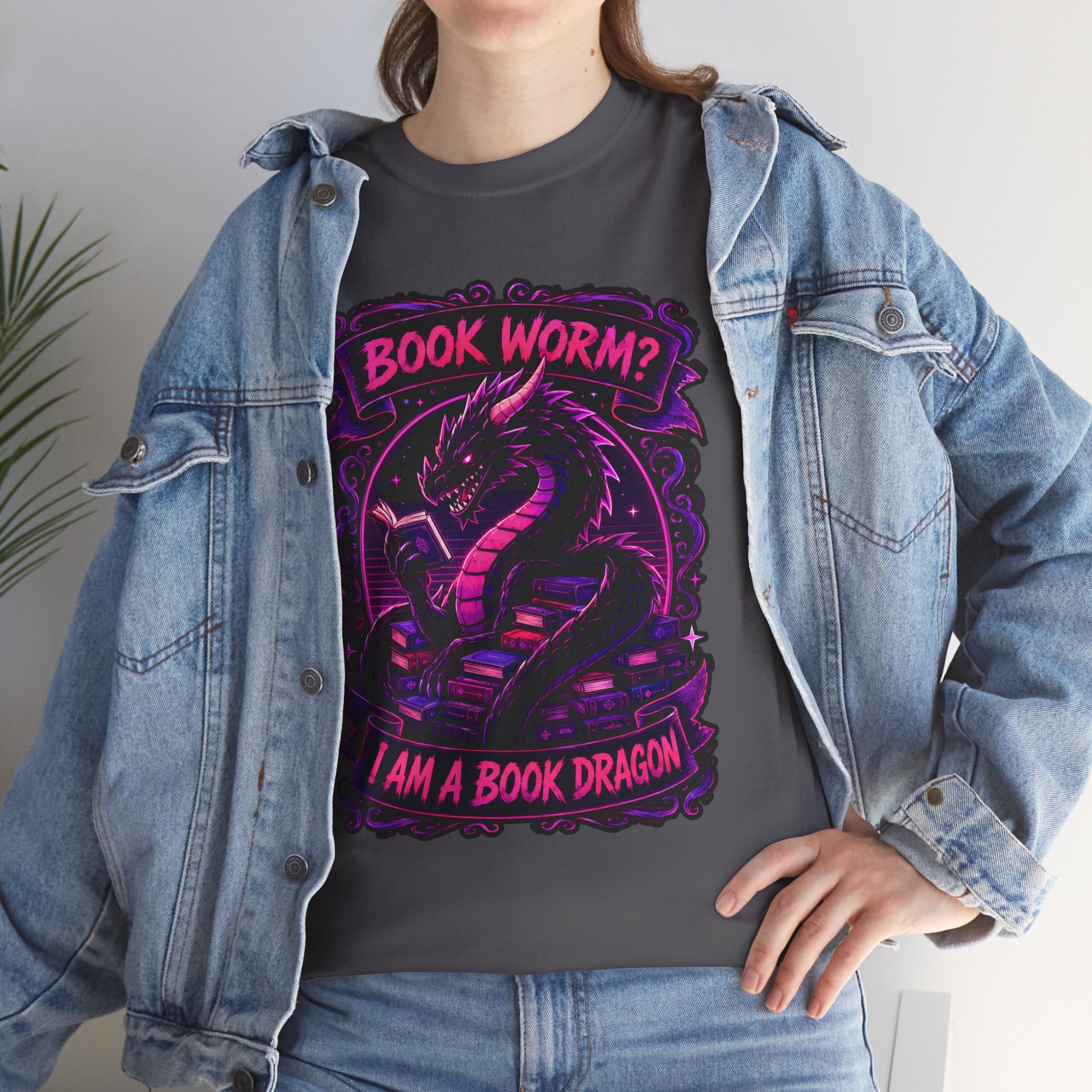 Book Worm? I Am a Book Dragon, Fantasy Reader T-shirt