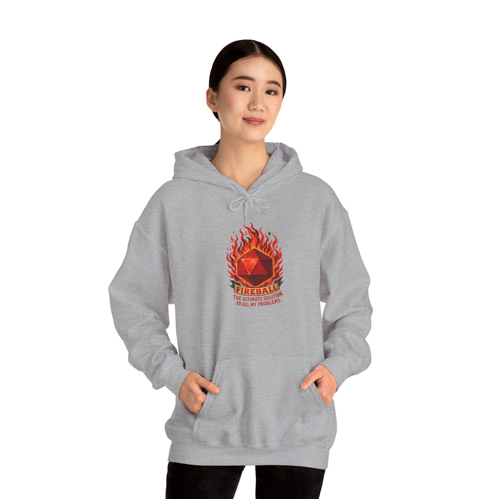 Fireball – The Ultimate Solution to All My Problems| Funny RPG Hoodie
