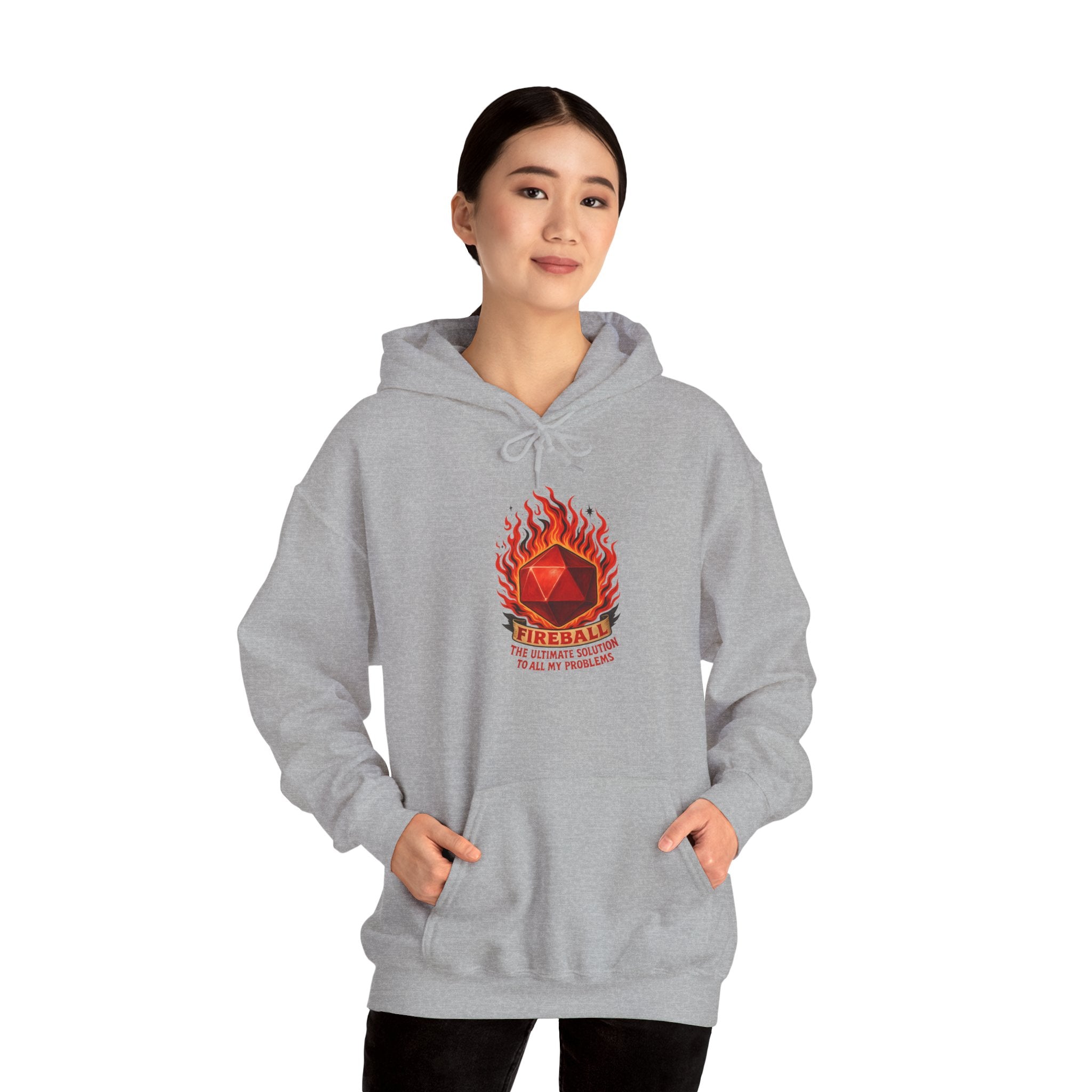 Fireball – The Ultimate Solution to All My Problems| Funny RPG Hoodie