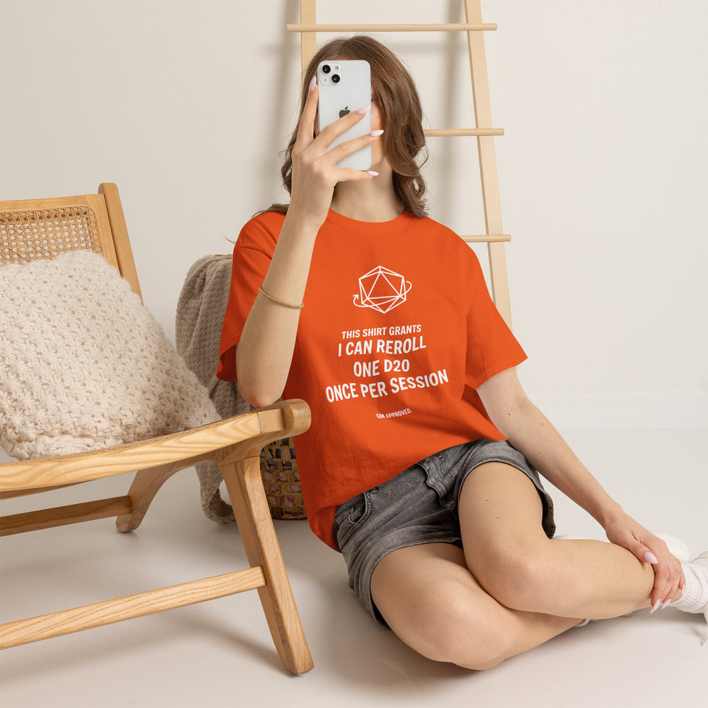 Reroll T-shirt | RPG Personalizable T-shirt