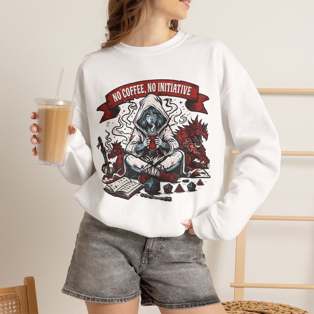 No Coffee, No Initiative | Fantasy RPG Sweatshirt