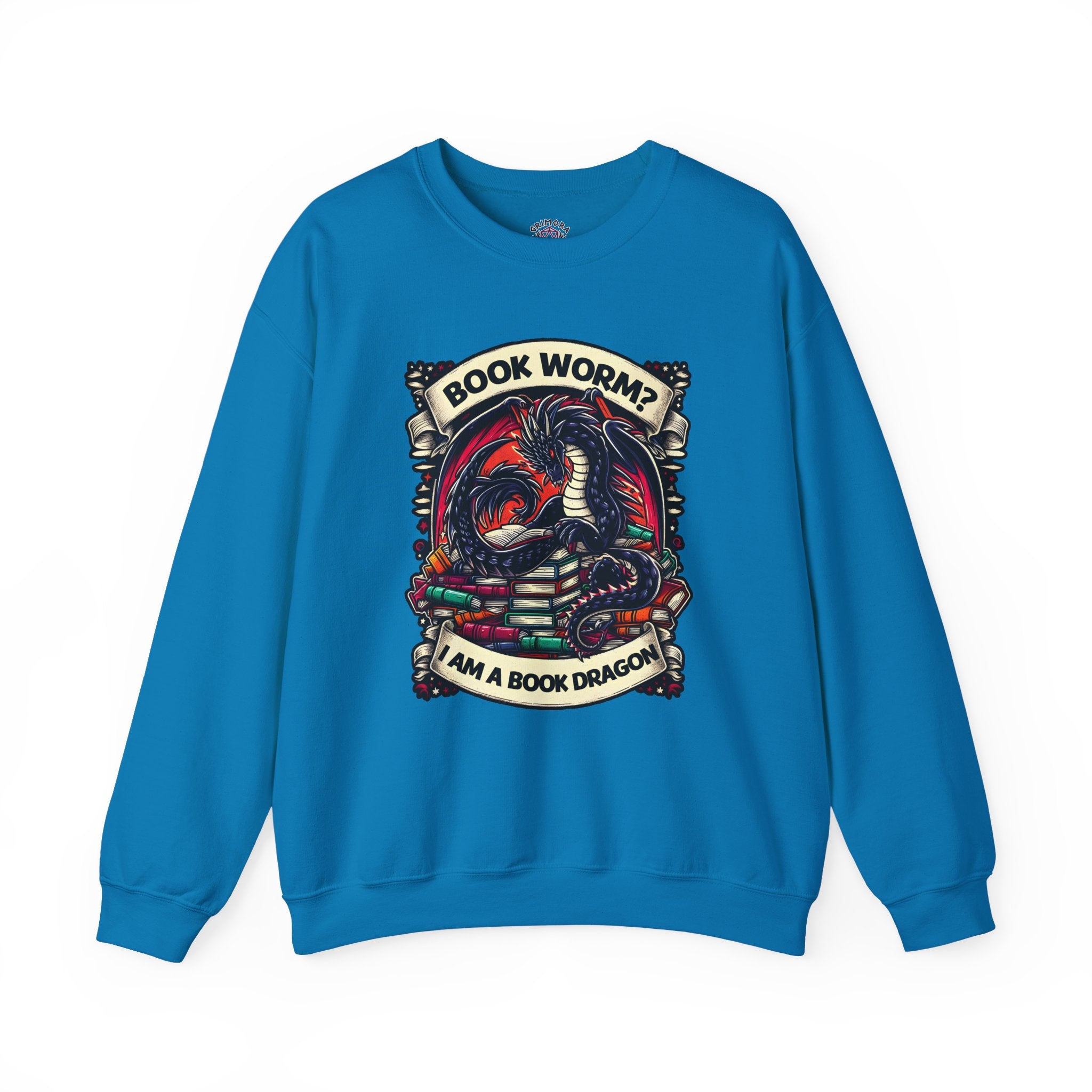 Book Worm? I Am a Book Dragon, Fantasy Reader Sweatshirt