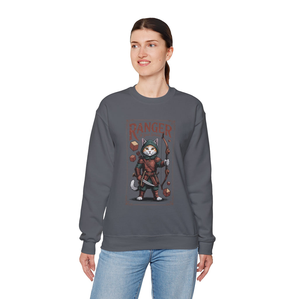 Ranger Cat at Your Serivece D&D Sweatshirt | Cat Lover RPG Gift