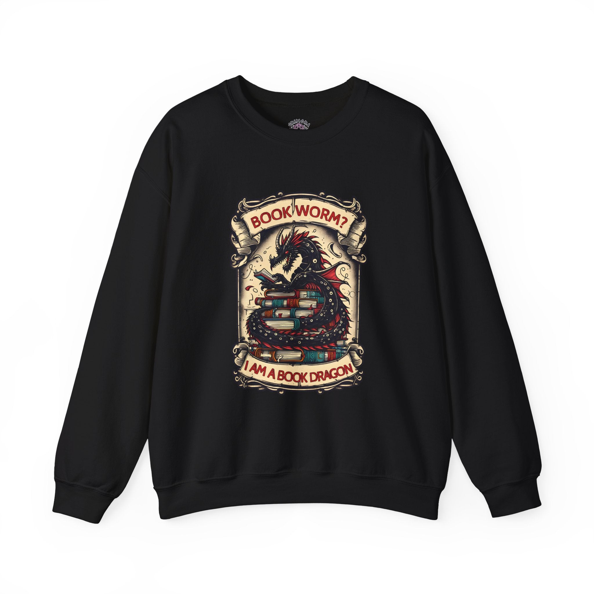 Book Worm? I Am a Book Dragon, Fantasy Reader Sweatshirt