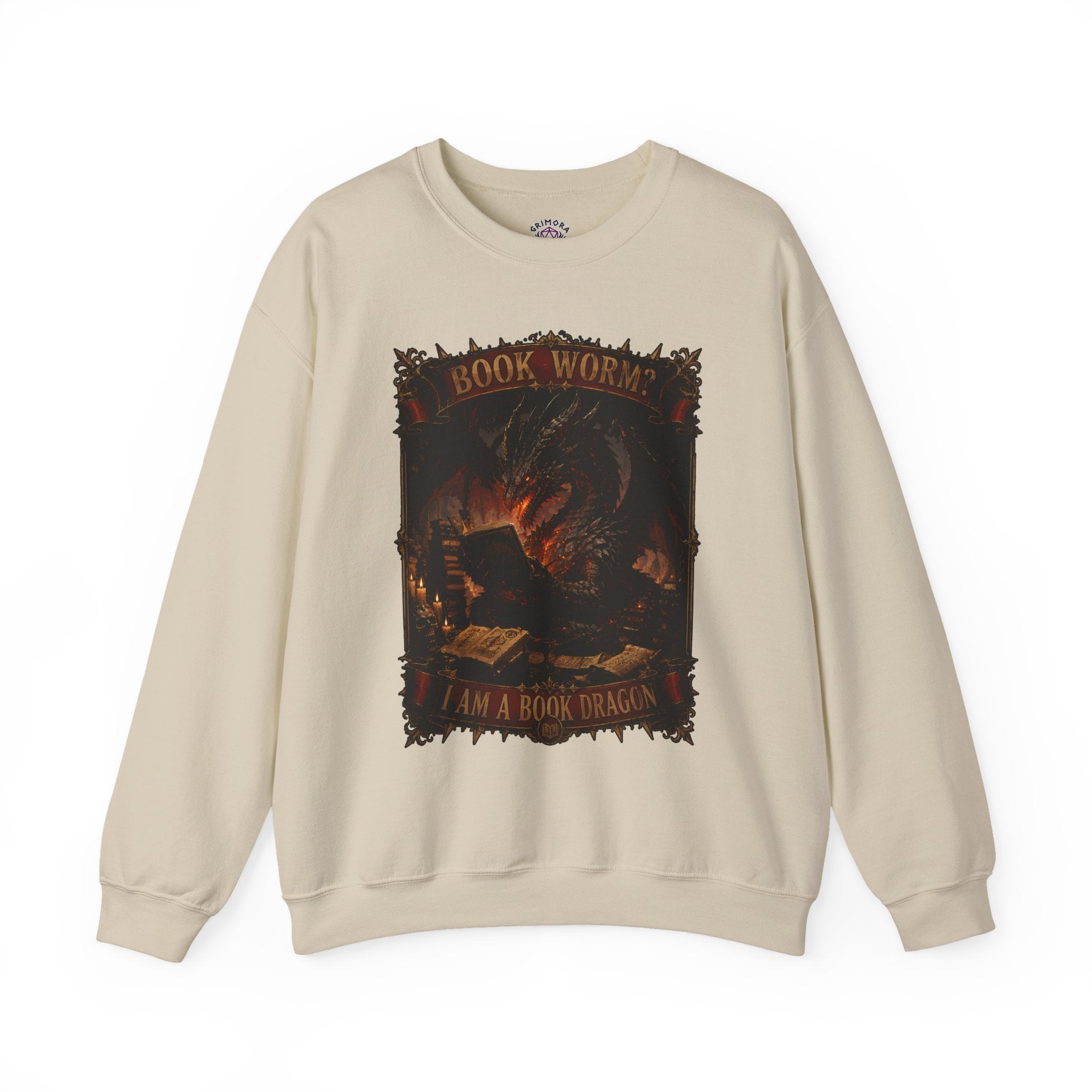 Book Worm? I Am a Book Dragon, Fantasy Reader Sweatshirt