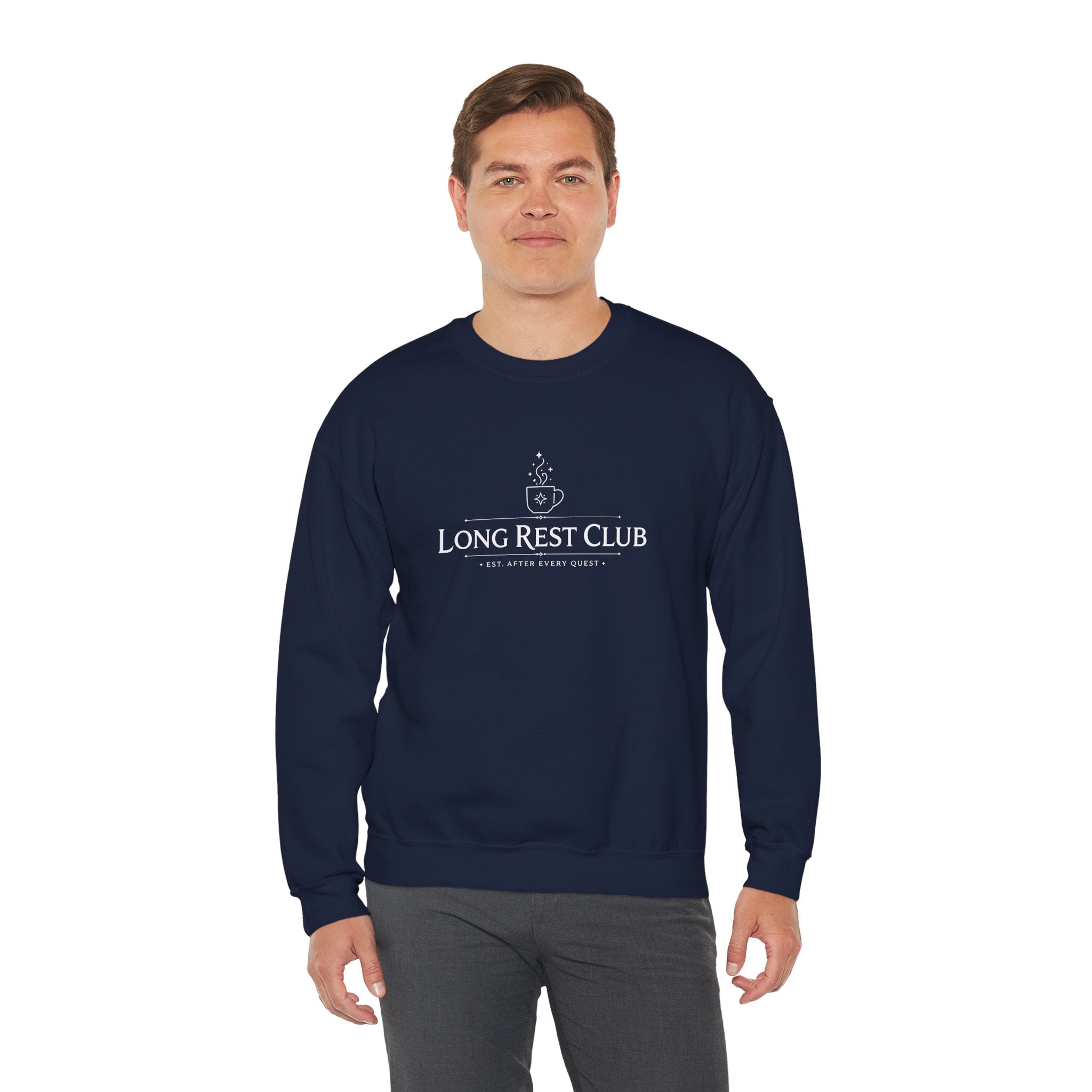 Long Rest Club – Est. After Every Quest | Fantasy RPG Sweatshirt