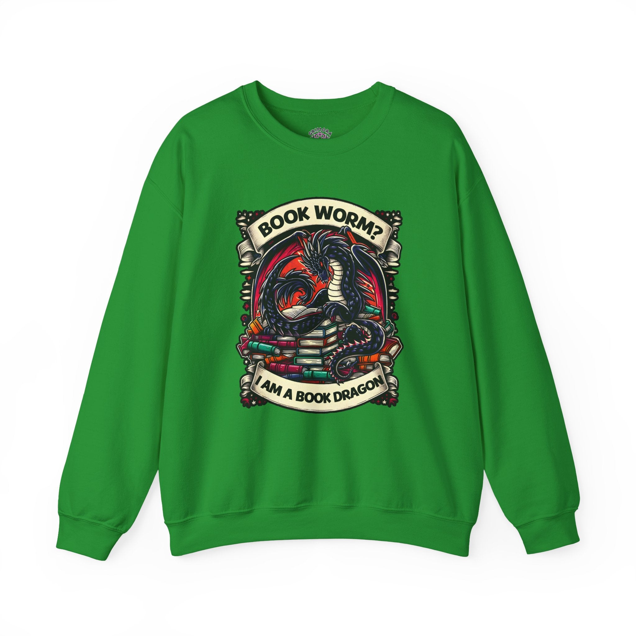 Book Worm? I Am a Book Dragon, Fantasy Reader Sweatshirt
