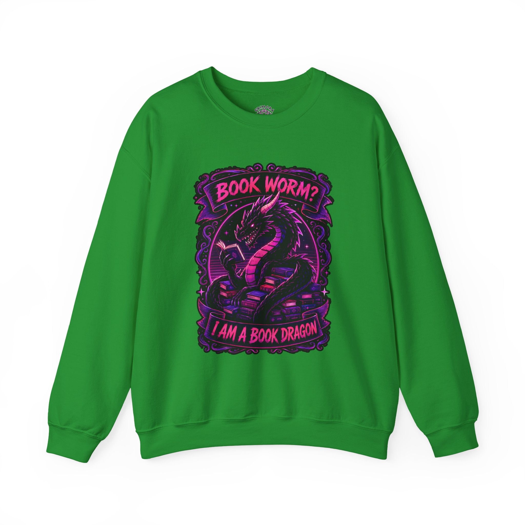Book Worm? I Am a Book Dragon, Fantasy Reader Sweatshirt