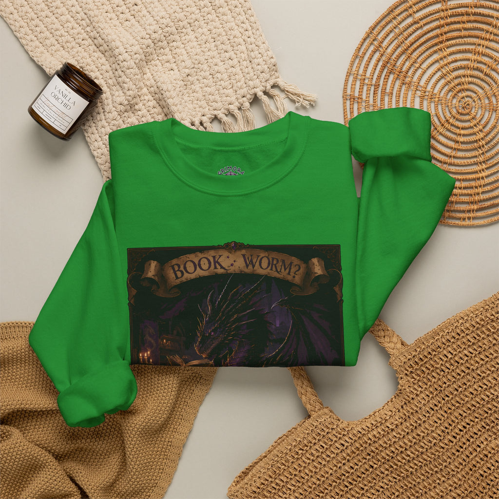 Book Worm? I Am a Book Dragon, Fantasy Reader Sweatshirt