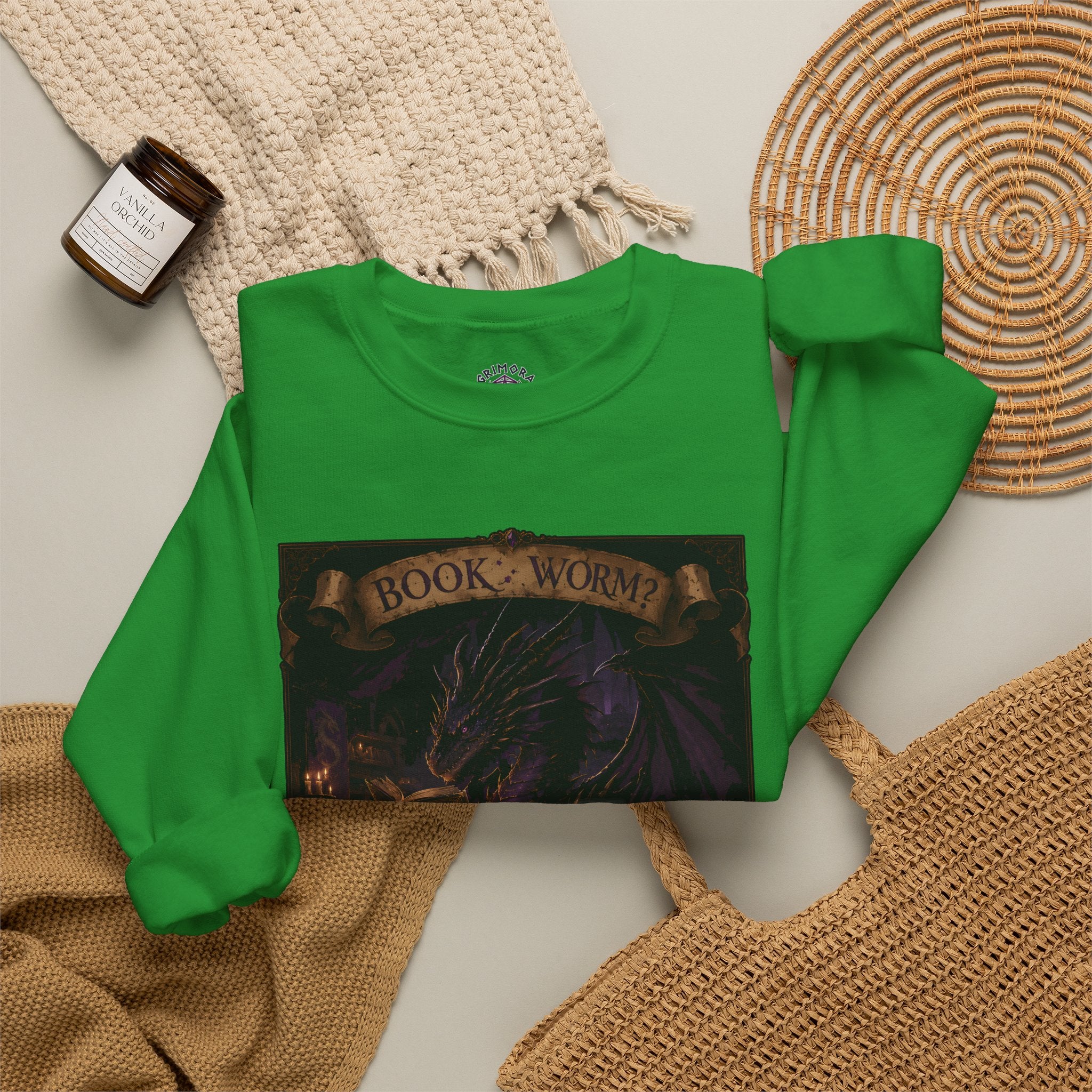 Book Worm? I Am a Book Dragon, Fantasy Reader Sweatshirt