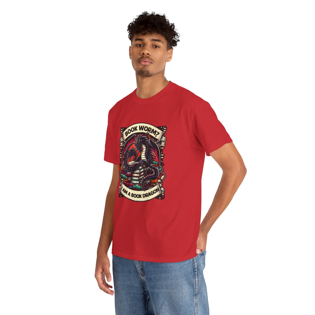 Book Worm? I Am a Book Dragon, Fantasy Reader T-shirt