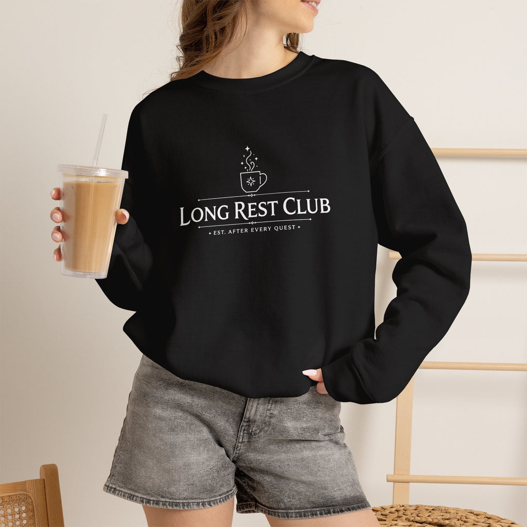 Long Rest Club – Est. After Every Quest | Fantasy RPG Sweatshirt