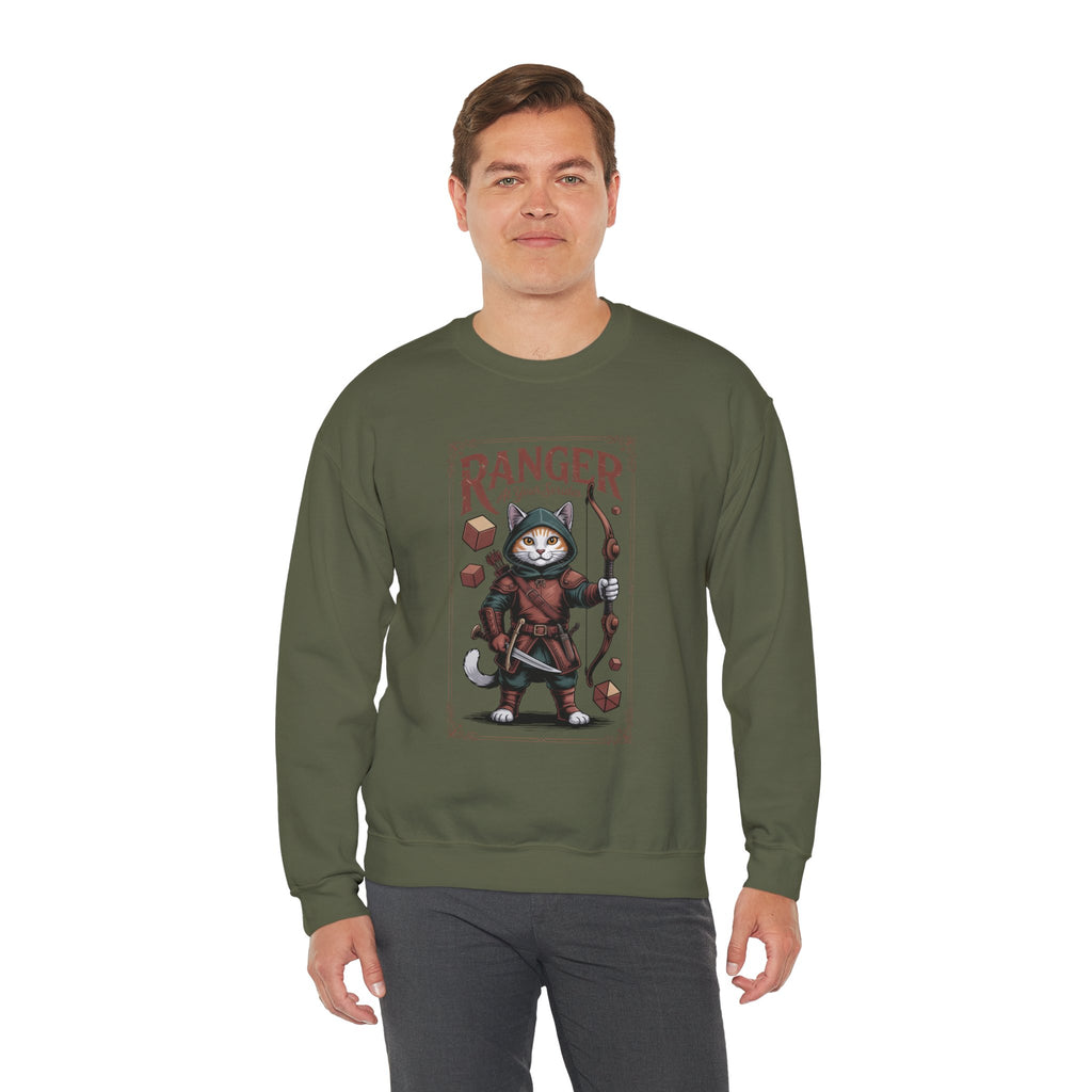 Ranger Cat at Your Serivece D&D Sweatshirt | Cat Lover RPG Gift