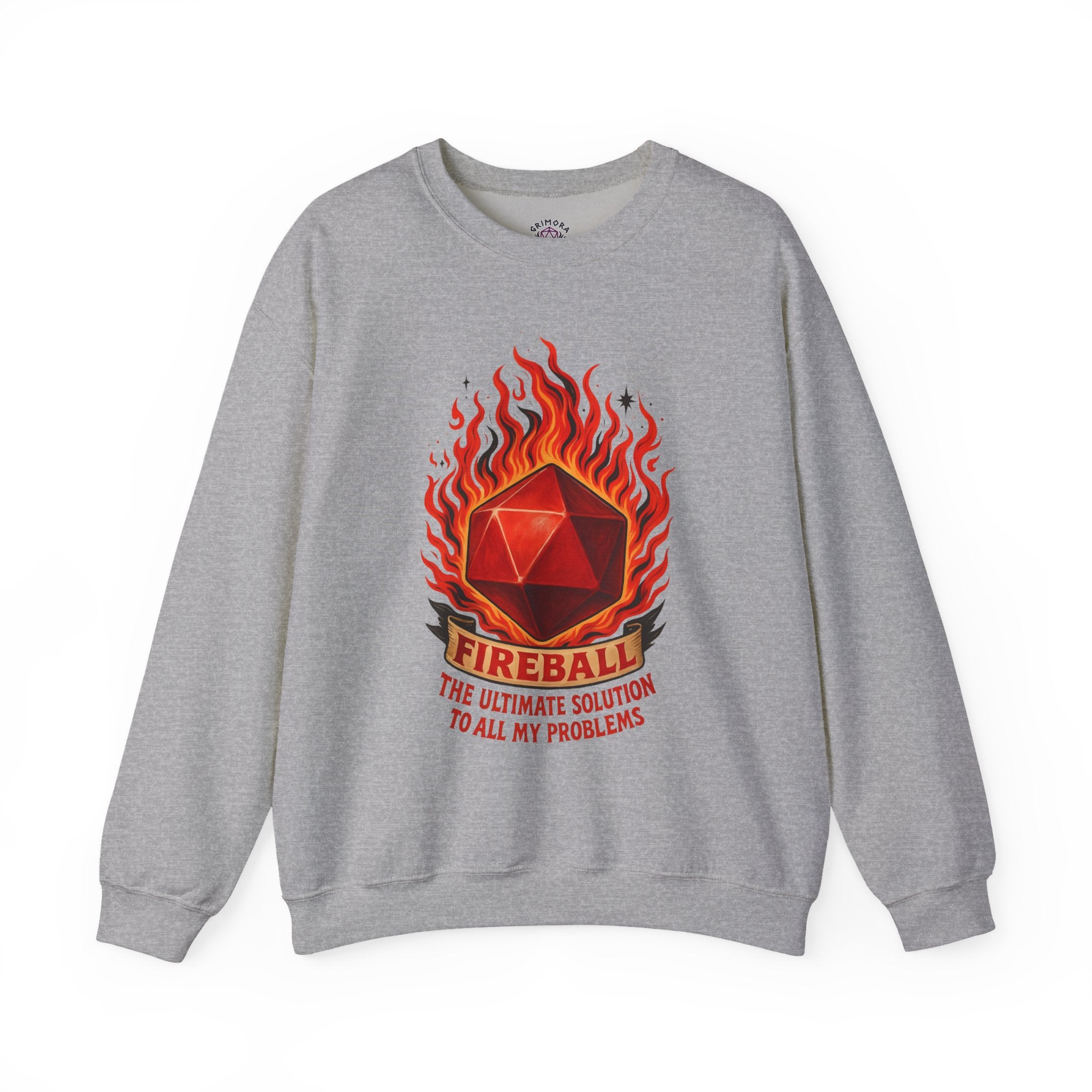 Fireball – The Ultimate Solution to All My Problems| Funny RPG Sweatshirt