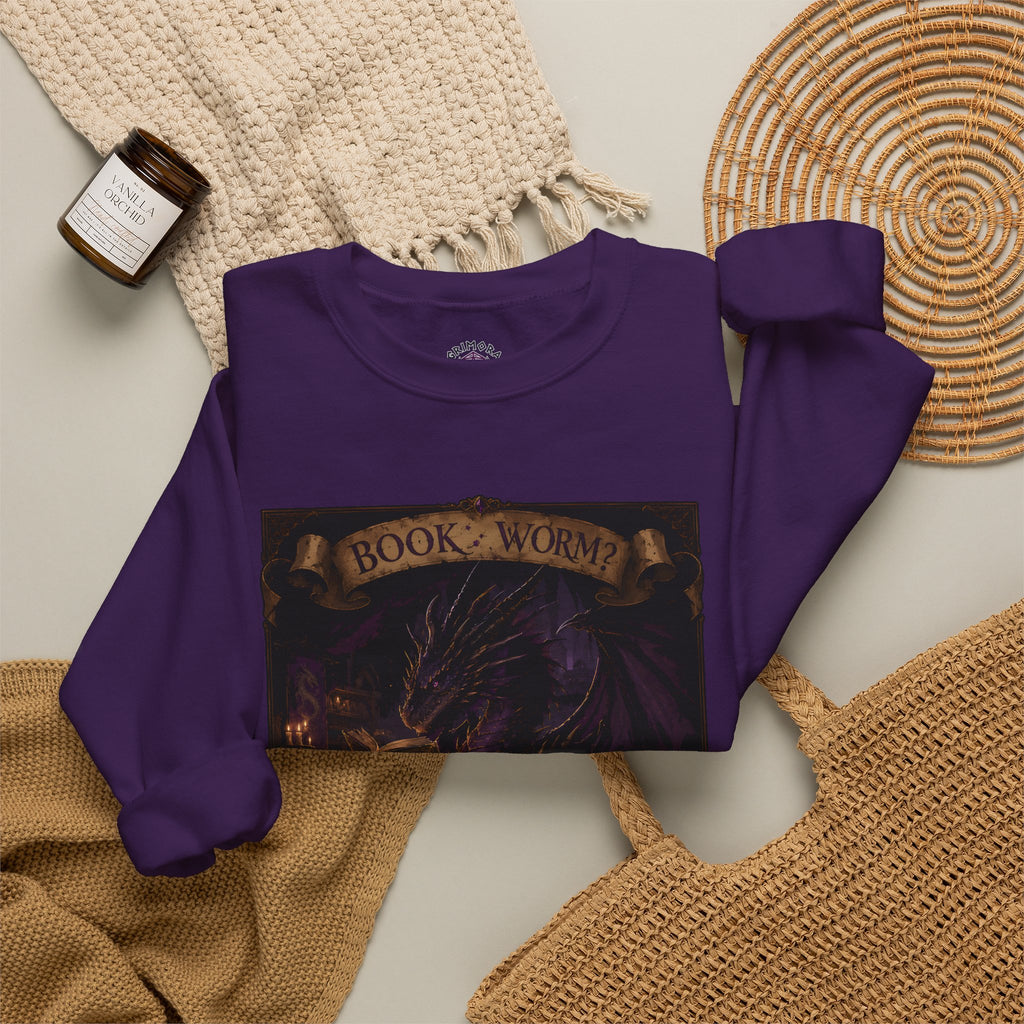 Book Worm? I Am a Book Dragon, Fantasy Reader Sweatshirt