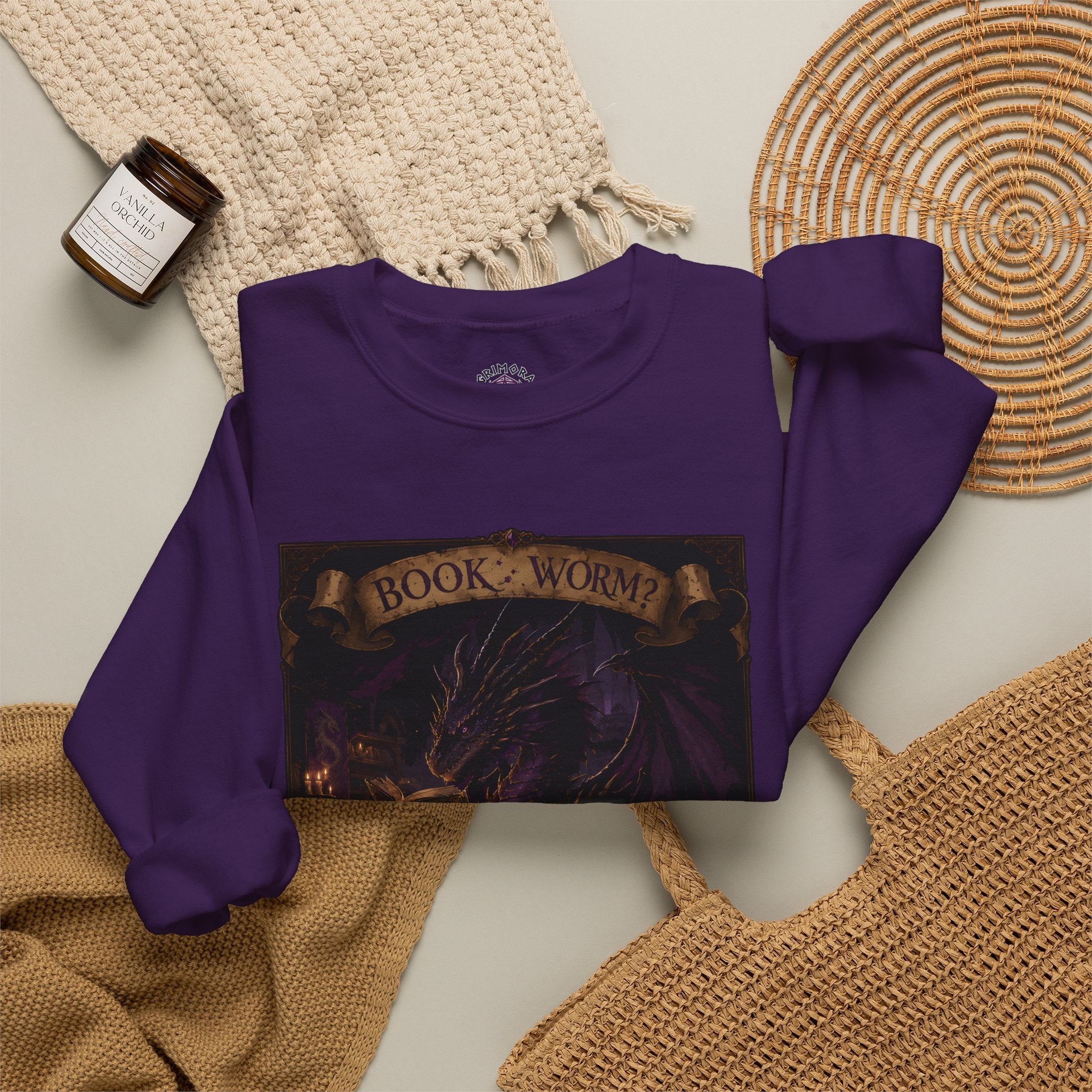 Book Worm? I Am a Book Dragon, Fantasy Reader Sweatshirt