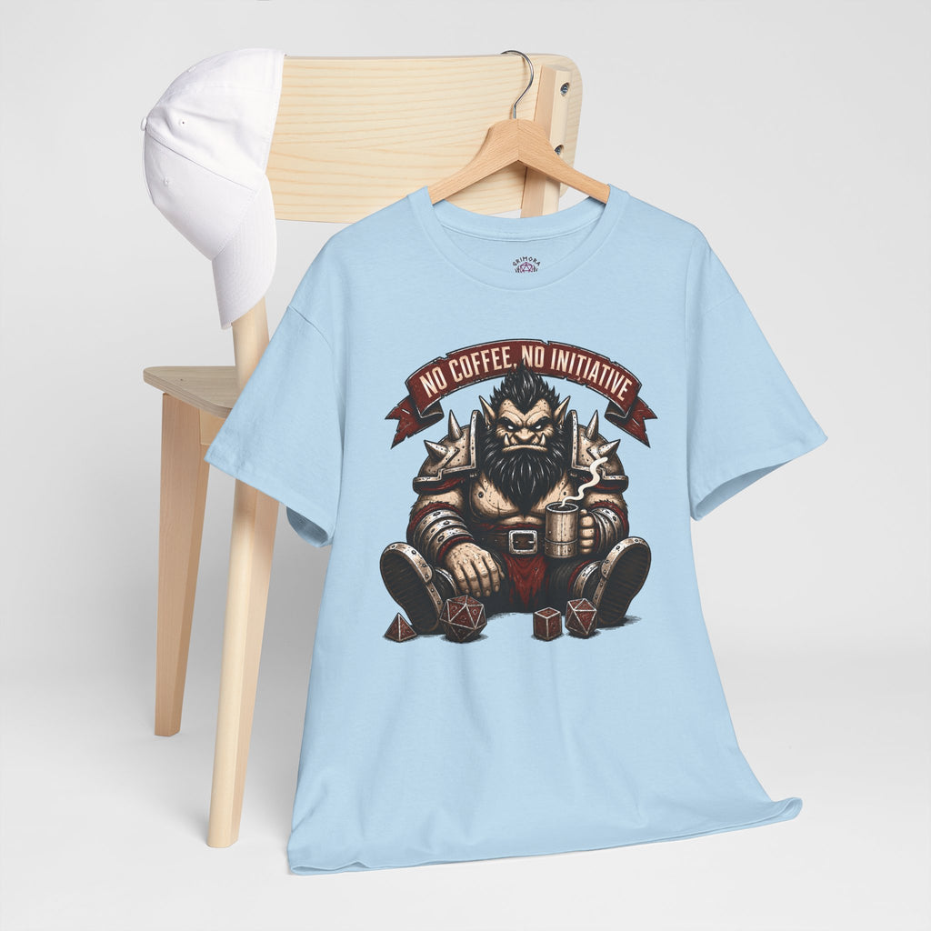 No Coffee, No Initiative | Fantasy RPG T-shirt