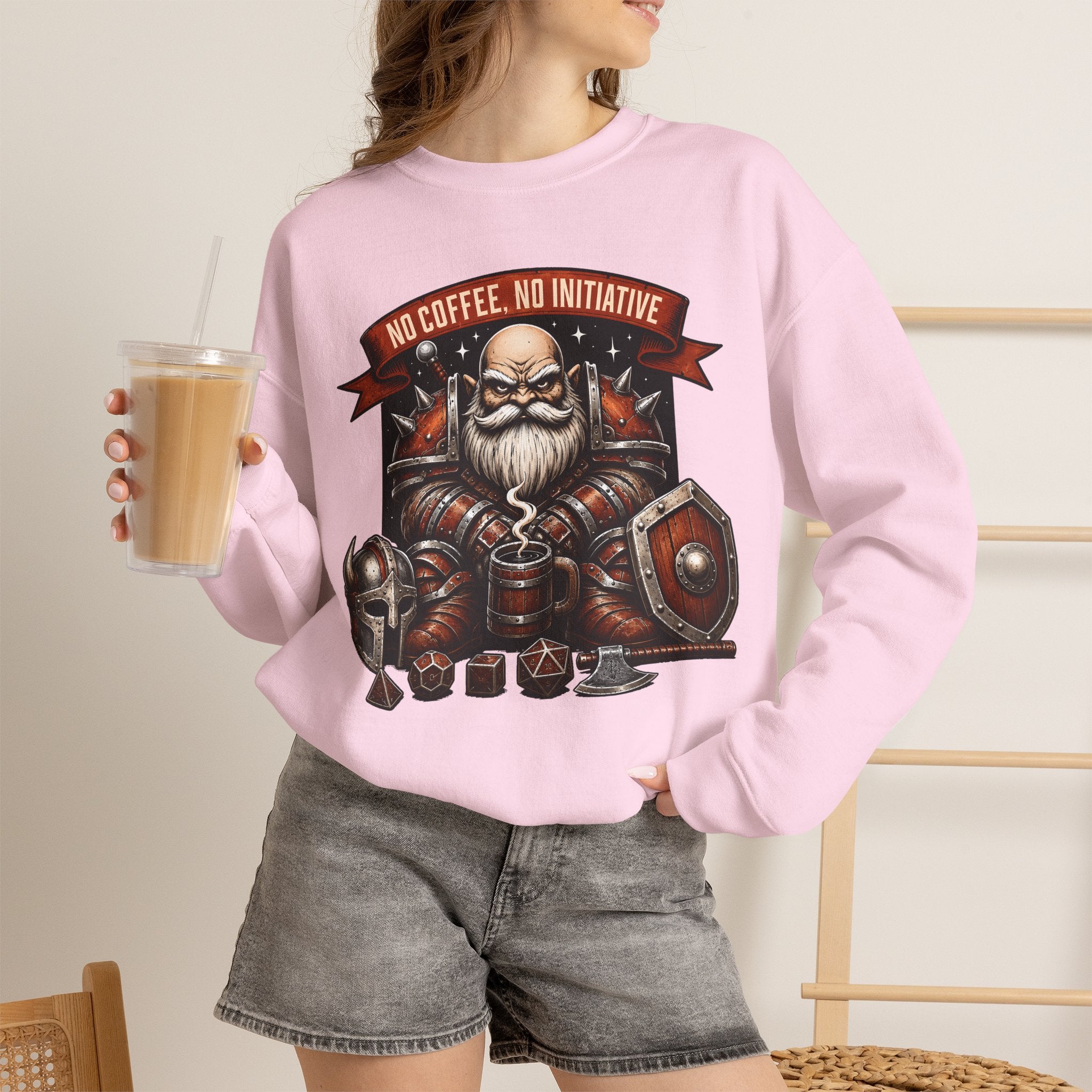 No Coffee, No Initiative | Fantasy RPG Sweatshirt
