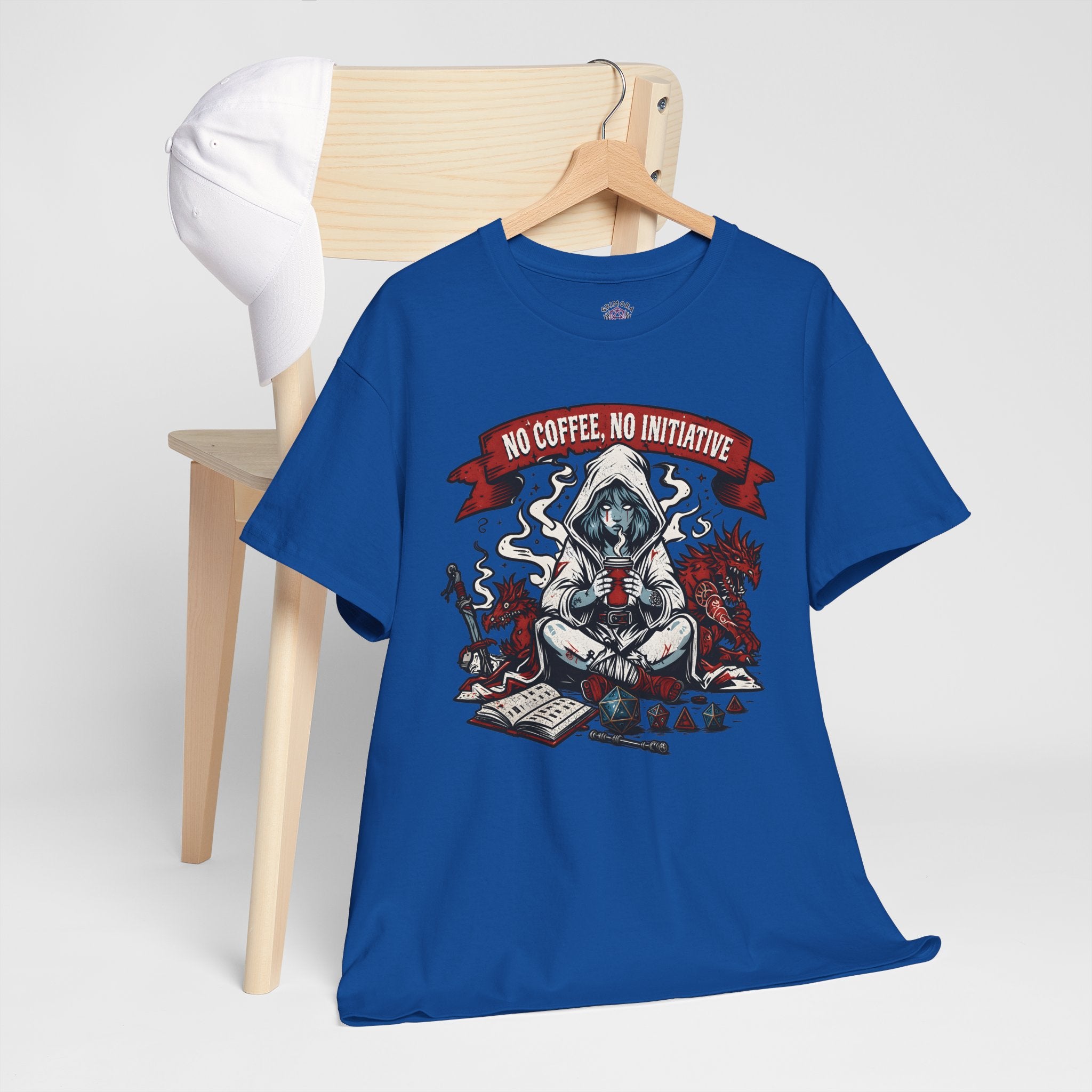No Coffee, No Initiative | Fantasy RPG T-shirt