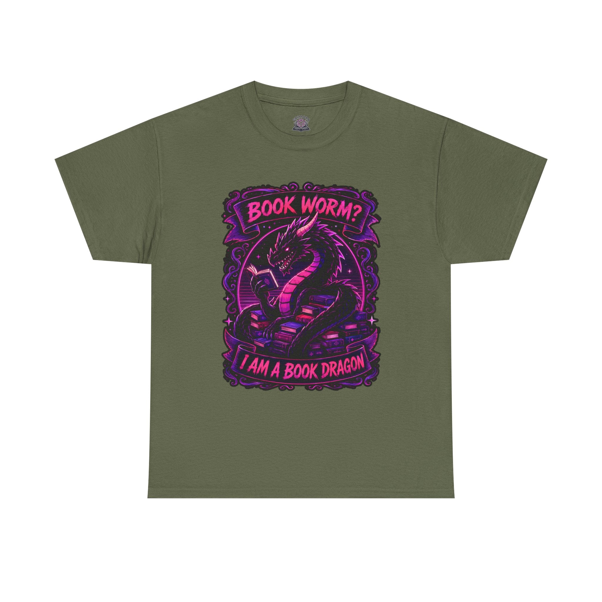 Book Worm? I Am a Book Dragon, Fantasy Reader T-shirt