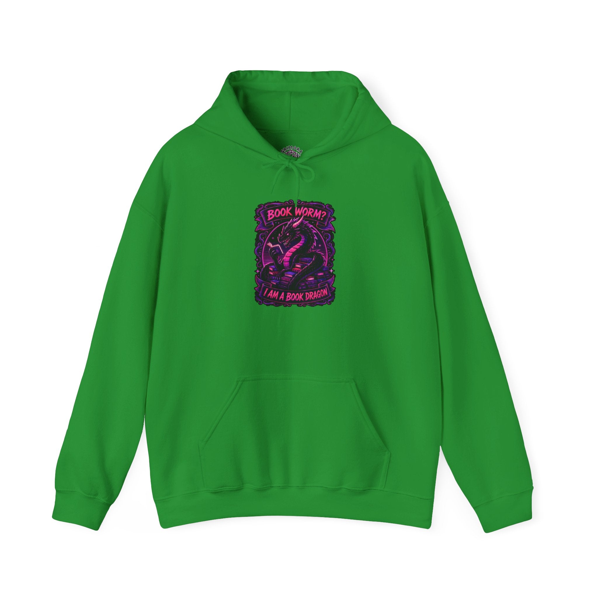 Book Worm? I Am a Book Dragon, Fantasy Reader Hoodie