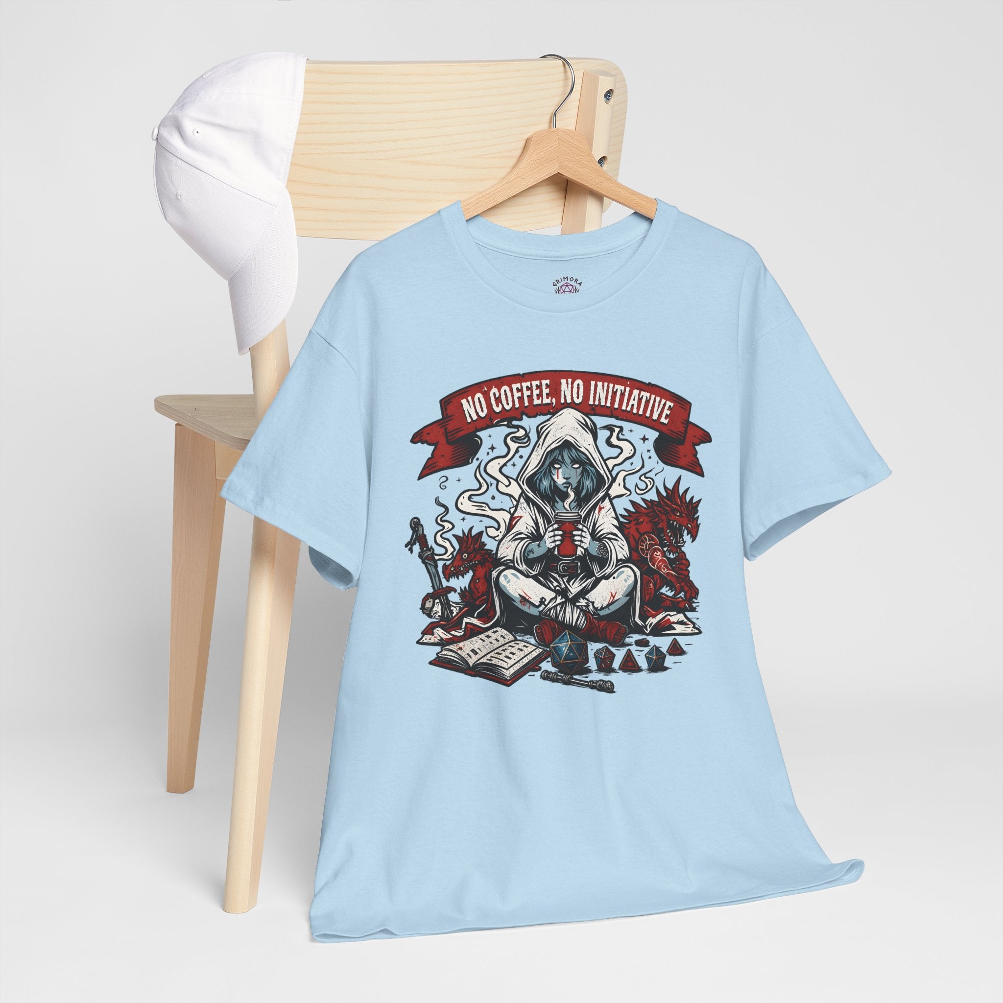 No Coffee, No Initiative | Fantasy RPG T-shirt