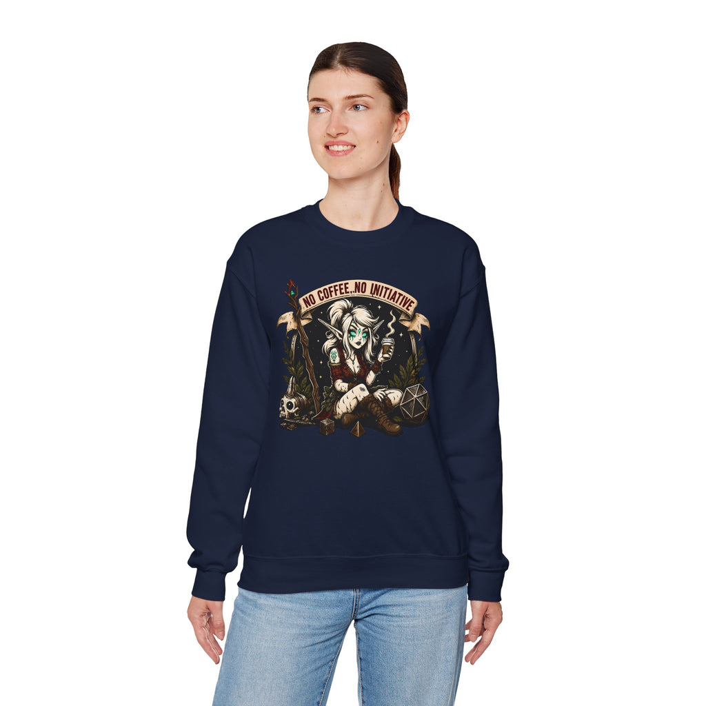 No Coffee, No Initiative | Fantasy RPG Sweatshirt
