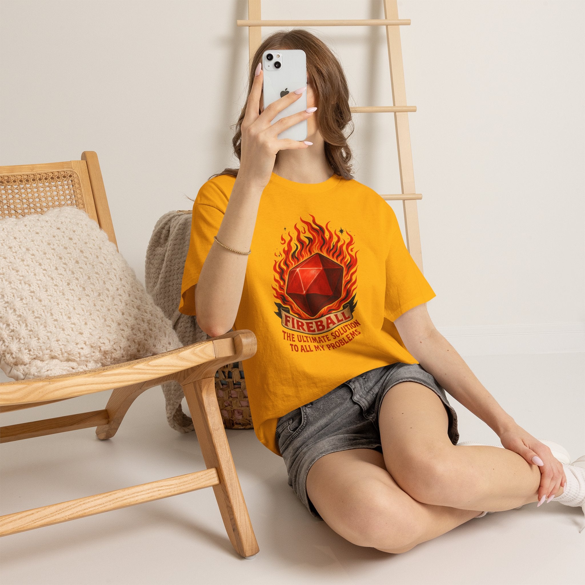 Fireball – The Ultimate Solution to All My Problems| Funny RPG T-shirt