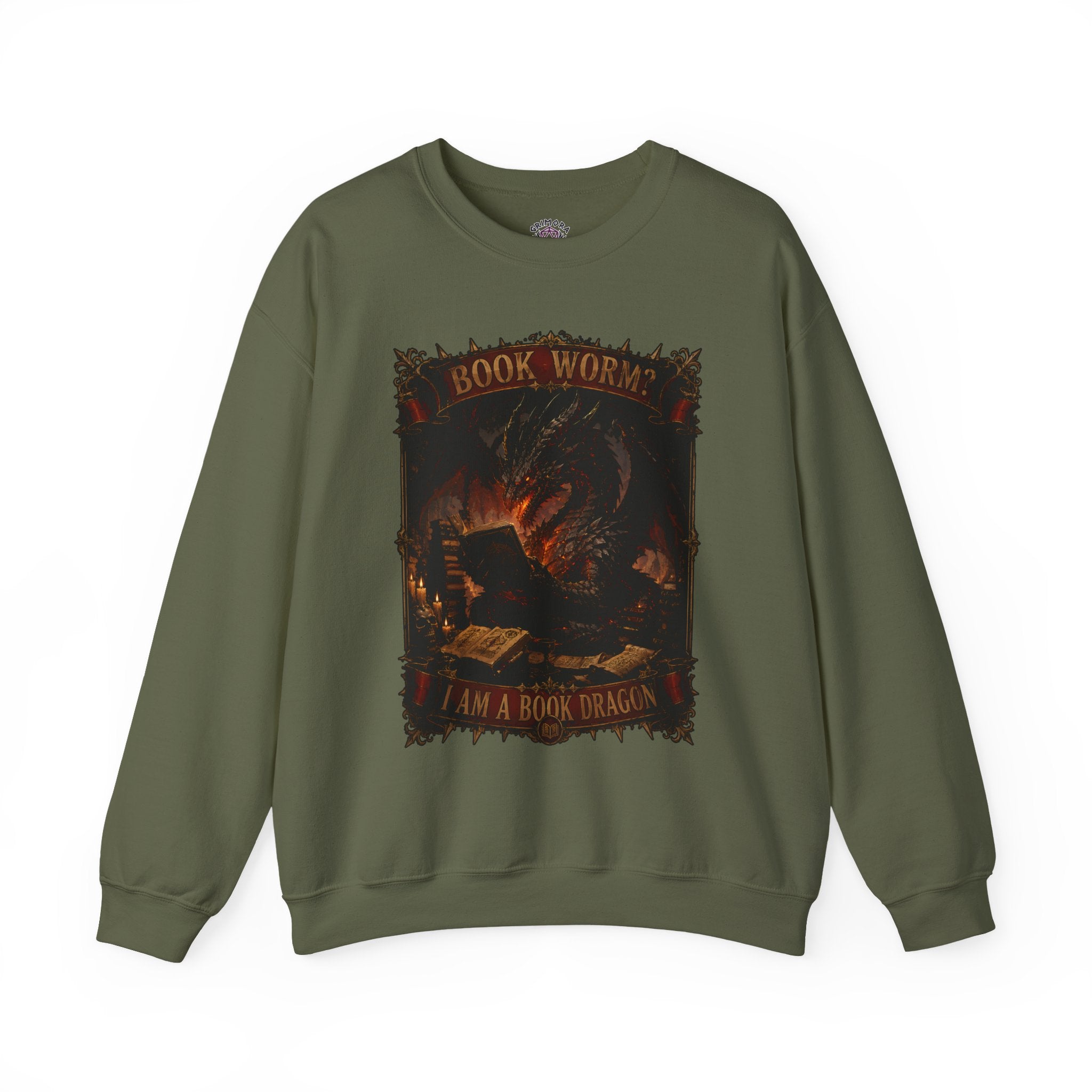 Book Worm? I Am a Book Dragon, Fantasy Reader Sweatshirt