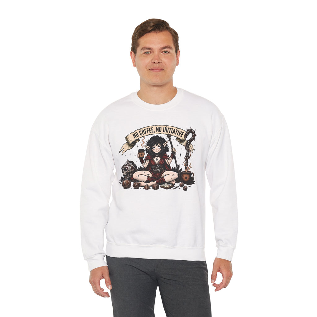 No Coffee, No Initiative | Fantasy RPG Sweatshirt