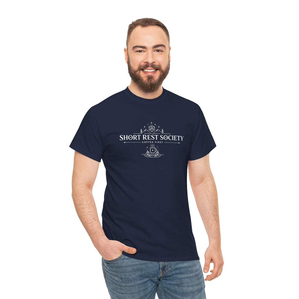 Short Rest Society – Coffee First | Tabletop RPG T-shirt