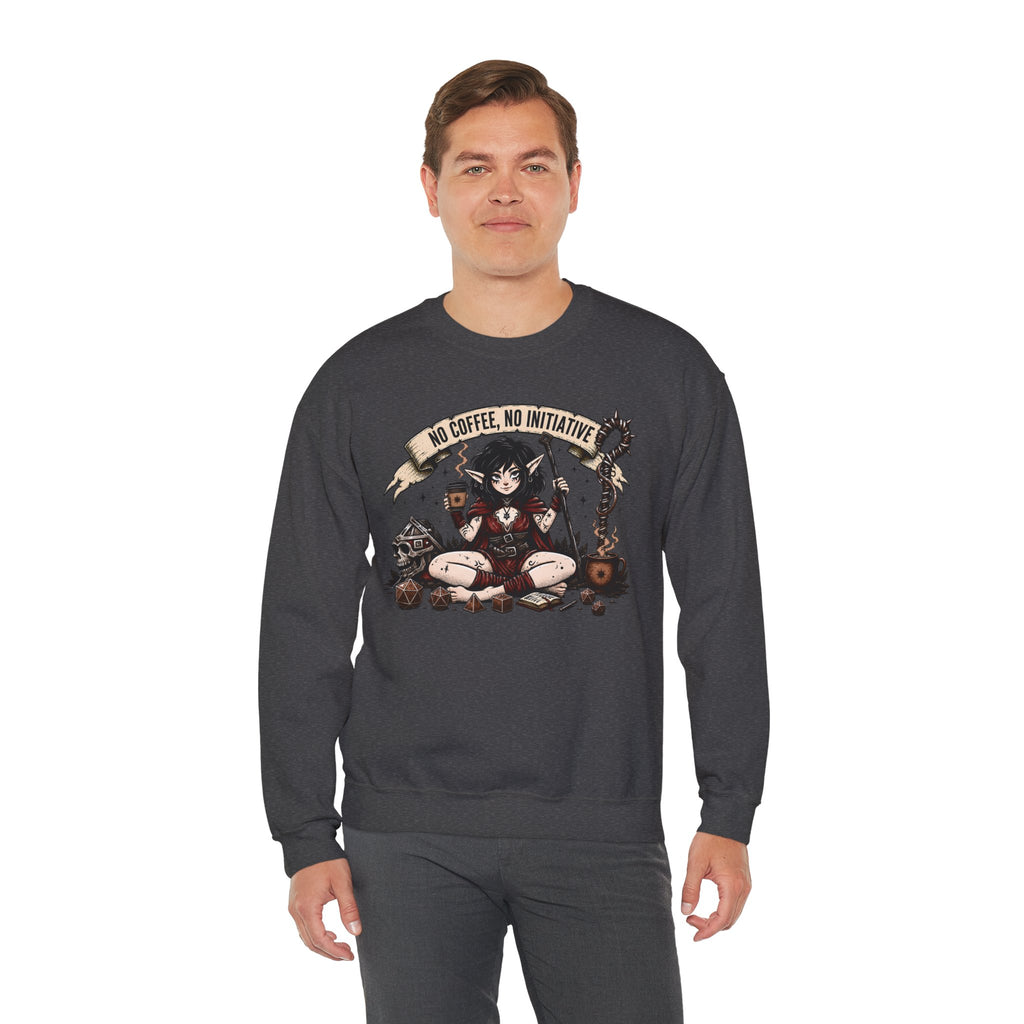 No Coffee, No Initiative | Fantasy RPG Sweatshirt