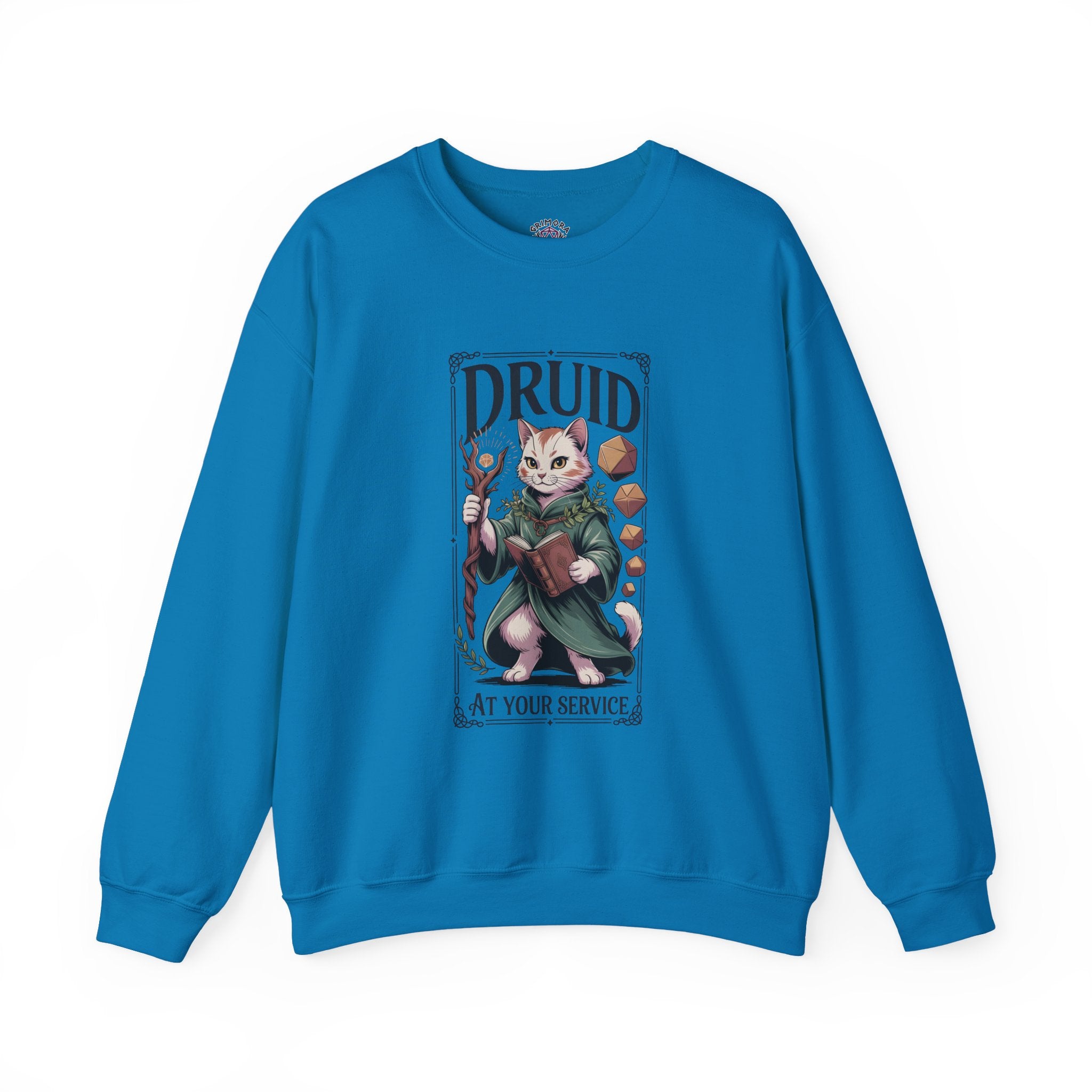 Druid Cat at Your Serivece D&D Sweatshirt | Cat Lover RPG Gift