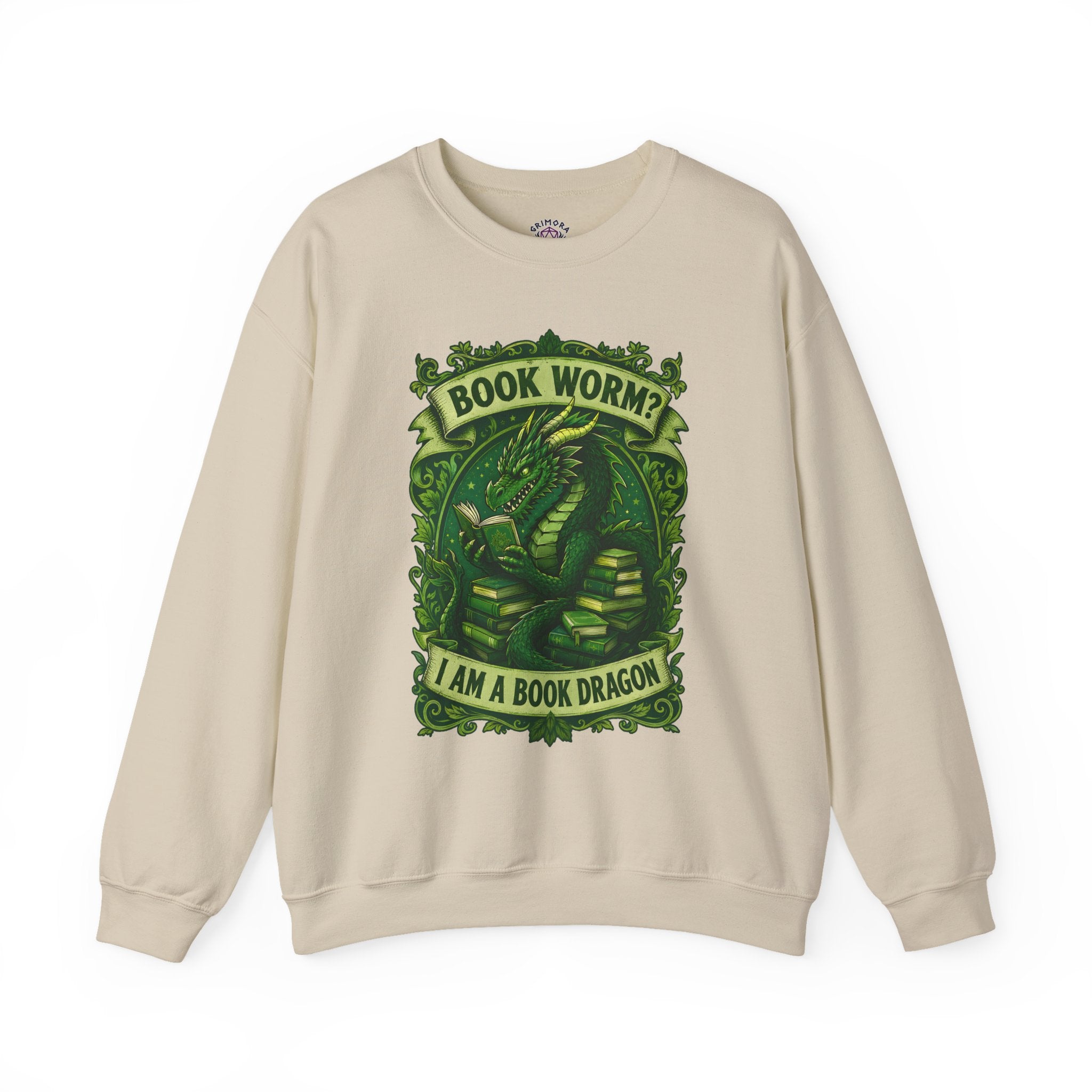 Book Worm? I Am a Book Dragon, Fantasy Reader Sweatshirt
