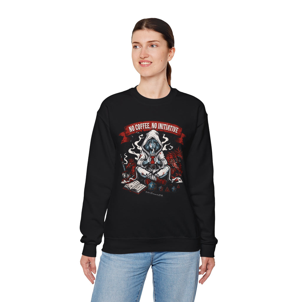 No Coffee, No Initiative | Fantasy RPG Sweatshirt