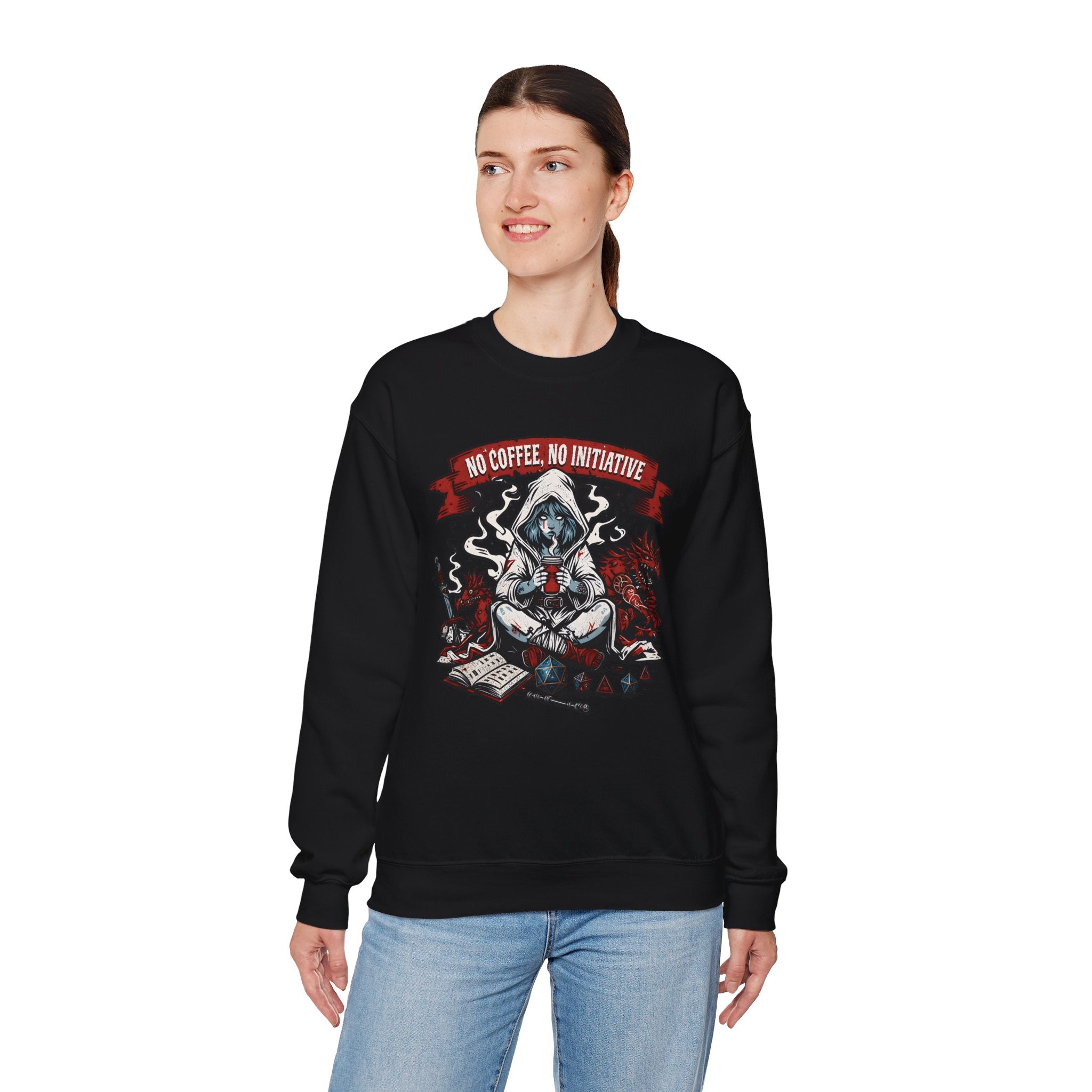 No Coffee, No Initiative | Fantasy RPG Sweatshirt