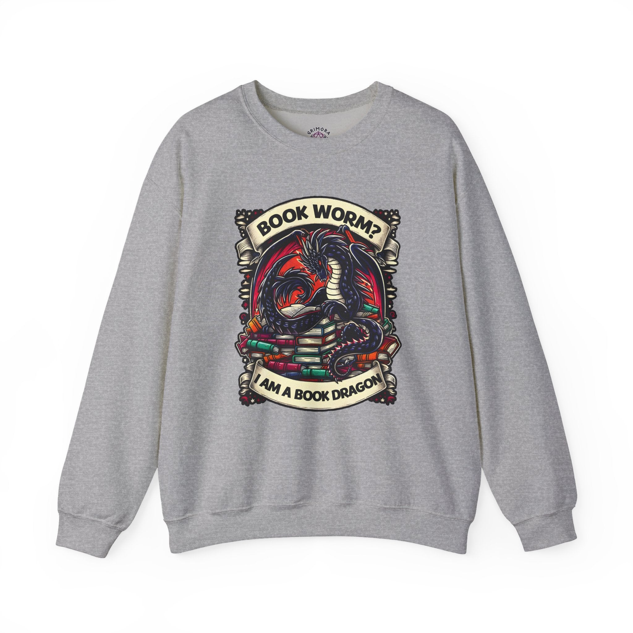 Book Worm? I Am a Book Dragon, Fantasy Reader Sweatshirt