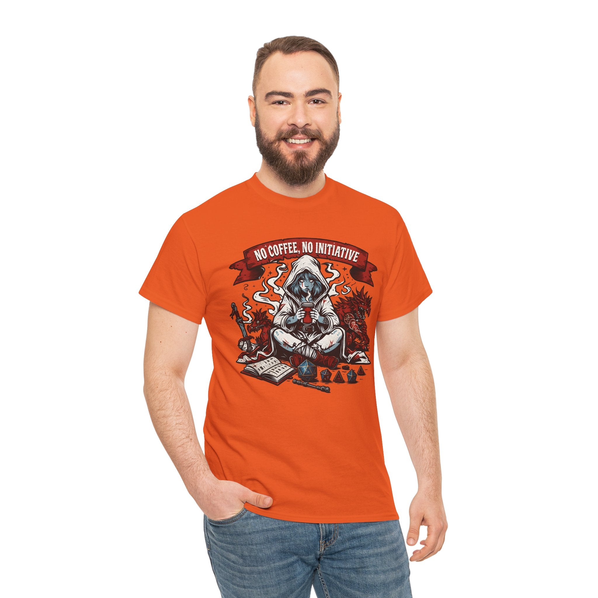 No Coffee, No Initiative | Fantasy RPG T-shirt