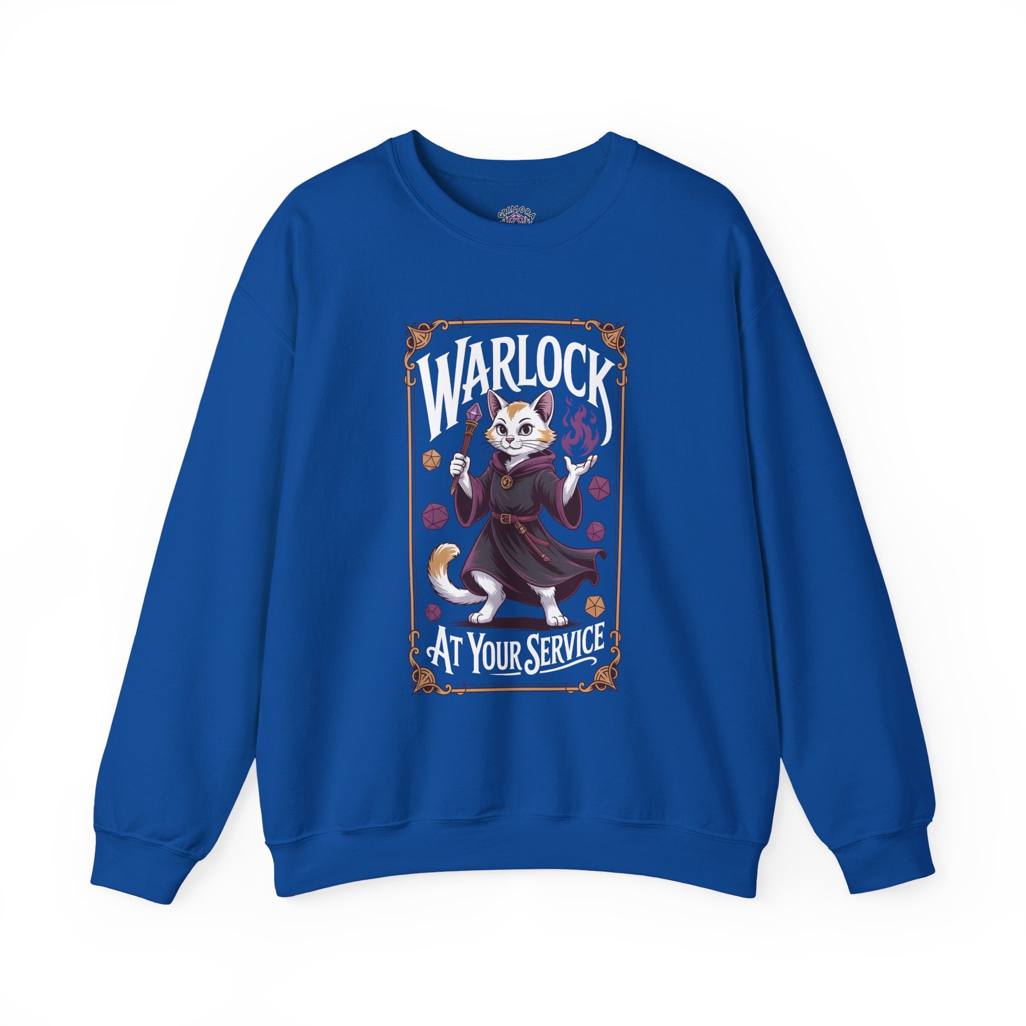 Warlock Cat at Your Serivece D&D Sweatshirt | Cat Lover RPG Gift