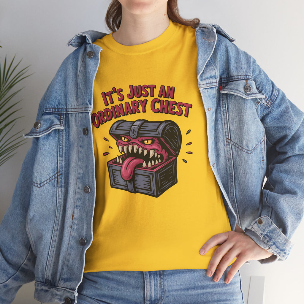 "It's Just An Ordinary Chest" — Mimic monster T-shirt
