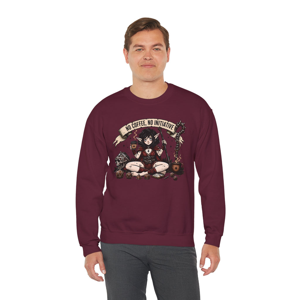 No Coffee, No Initiative | Fantasy RPG Sweatshirt