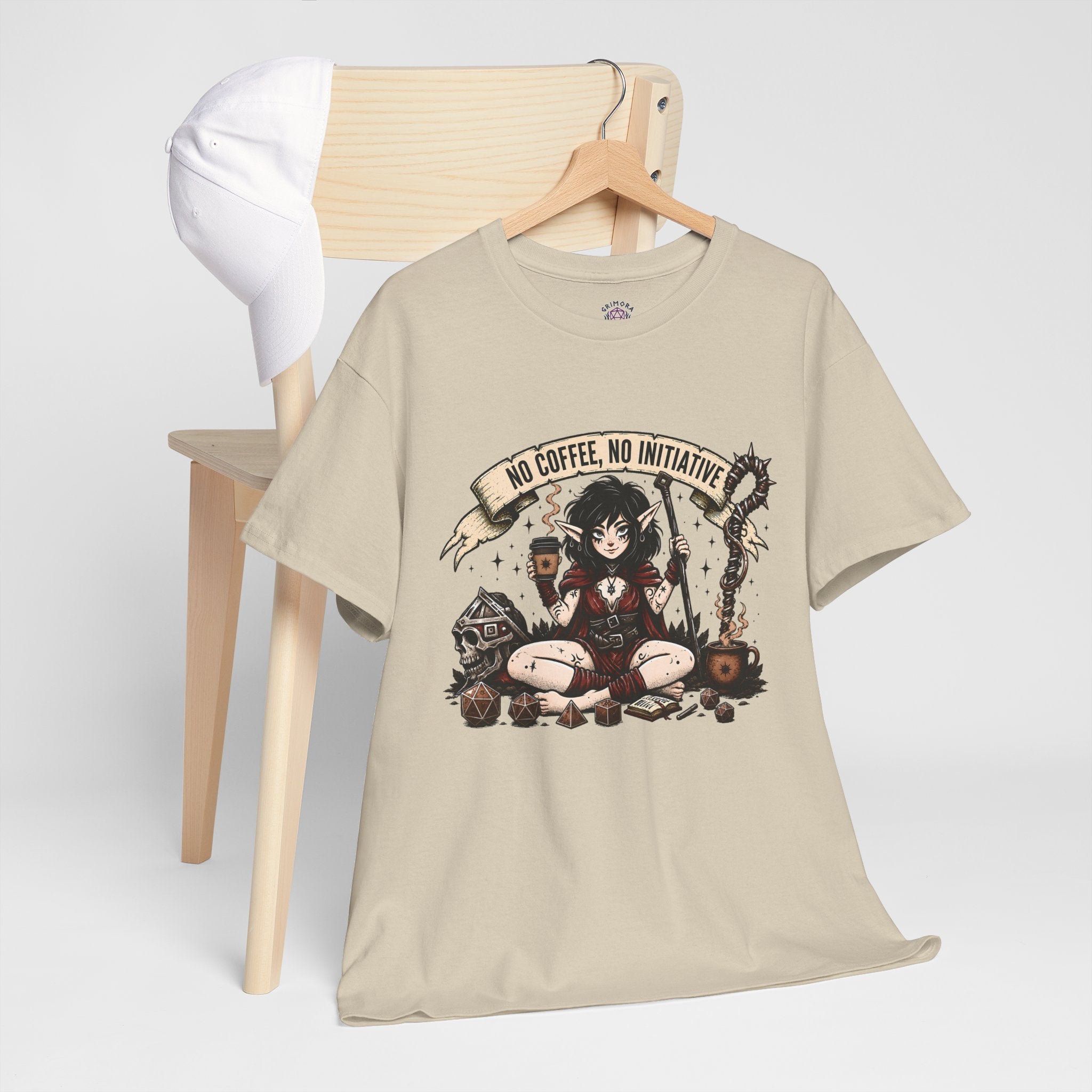 No Coffee, No Initiative | Fantasy RPG T-shirt