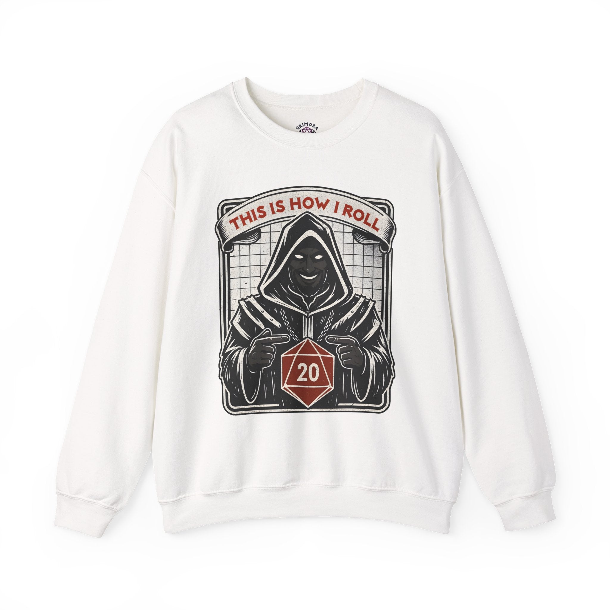 Rogue D20 Crewneck Sweatshirt — "This Is How I Roll" Tabletop RPG Gamer Pullover