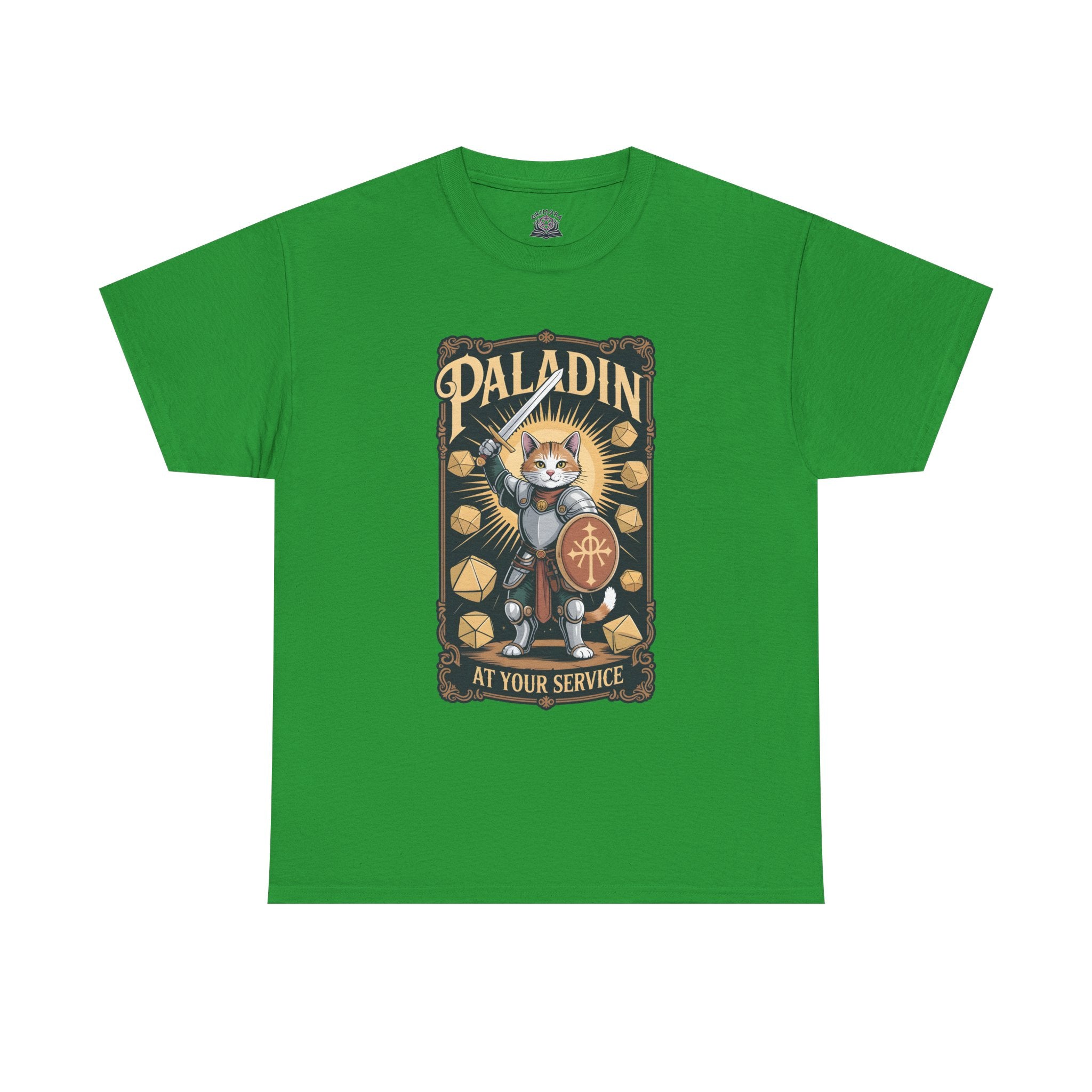 Paladin Cat at Your Service D&D T-shirt | Cat Lover RPG Gift