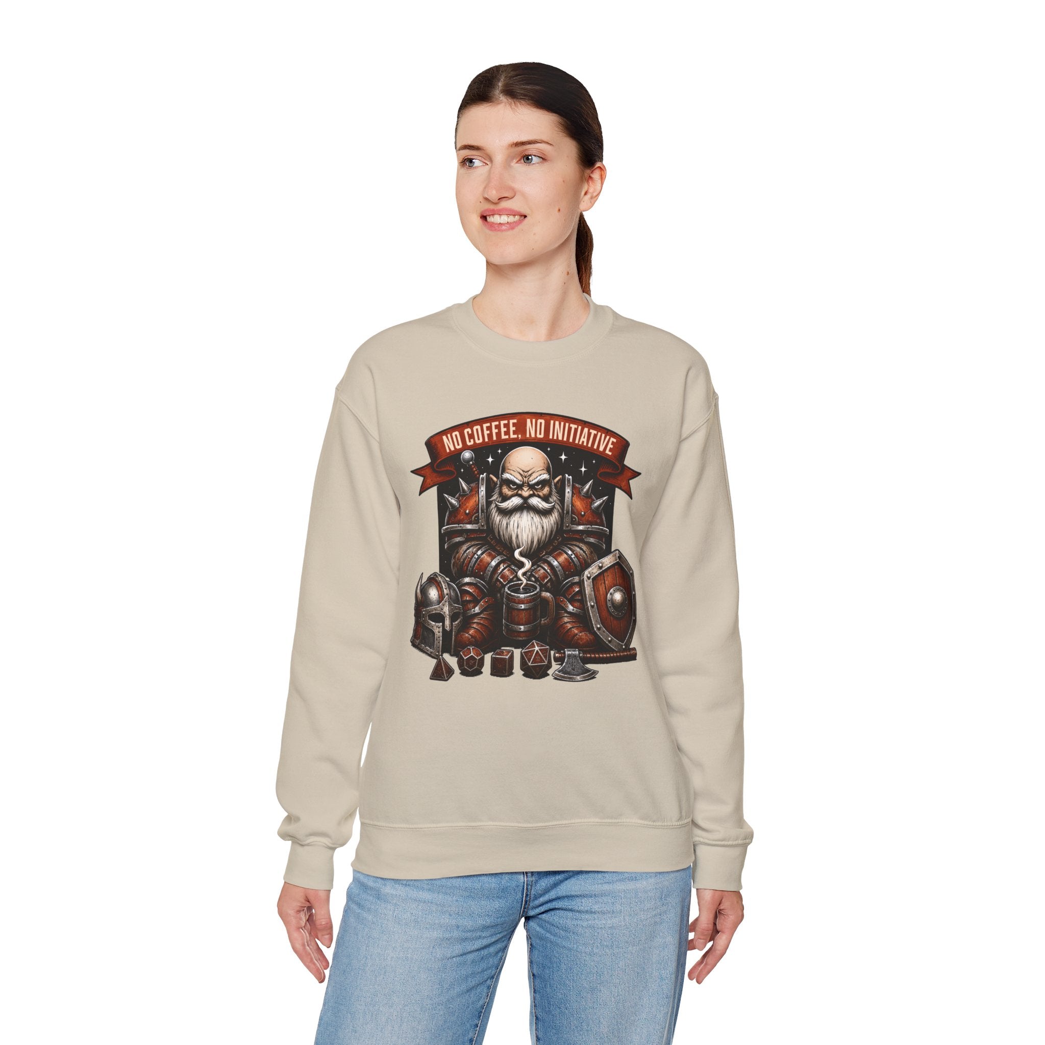No Coffee, No Initiative | Fantasy RPG Sweatshirt