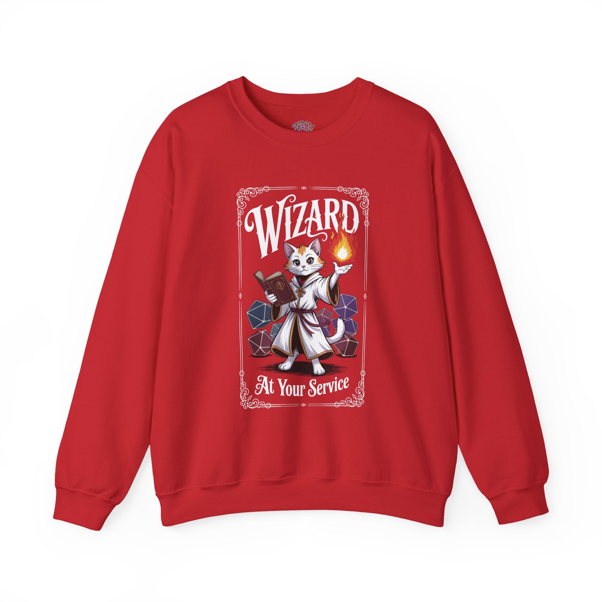 Wizard Cat at Your Serivece D&D Sweatshirt | Cat Lover RPG Gift
