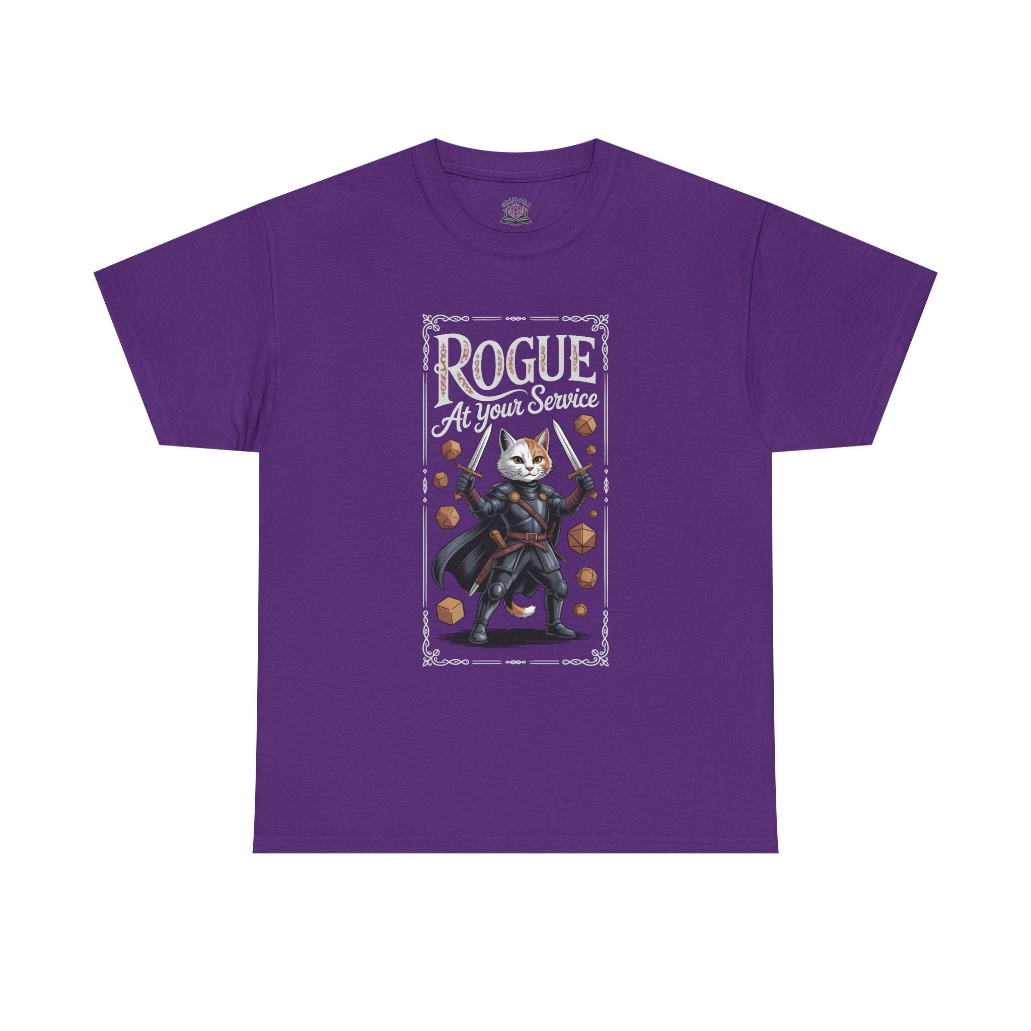 Rogue Cat at Your Serivece D&D T-shirt | Cat Lover RPG Gift